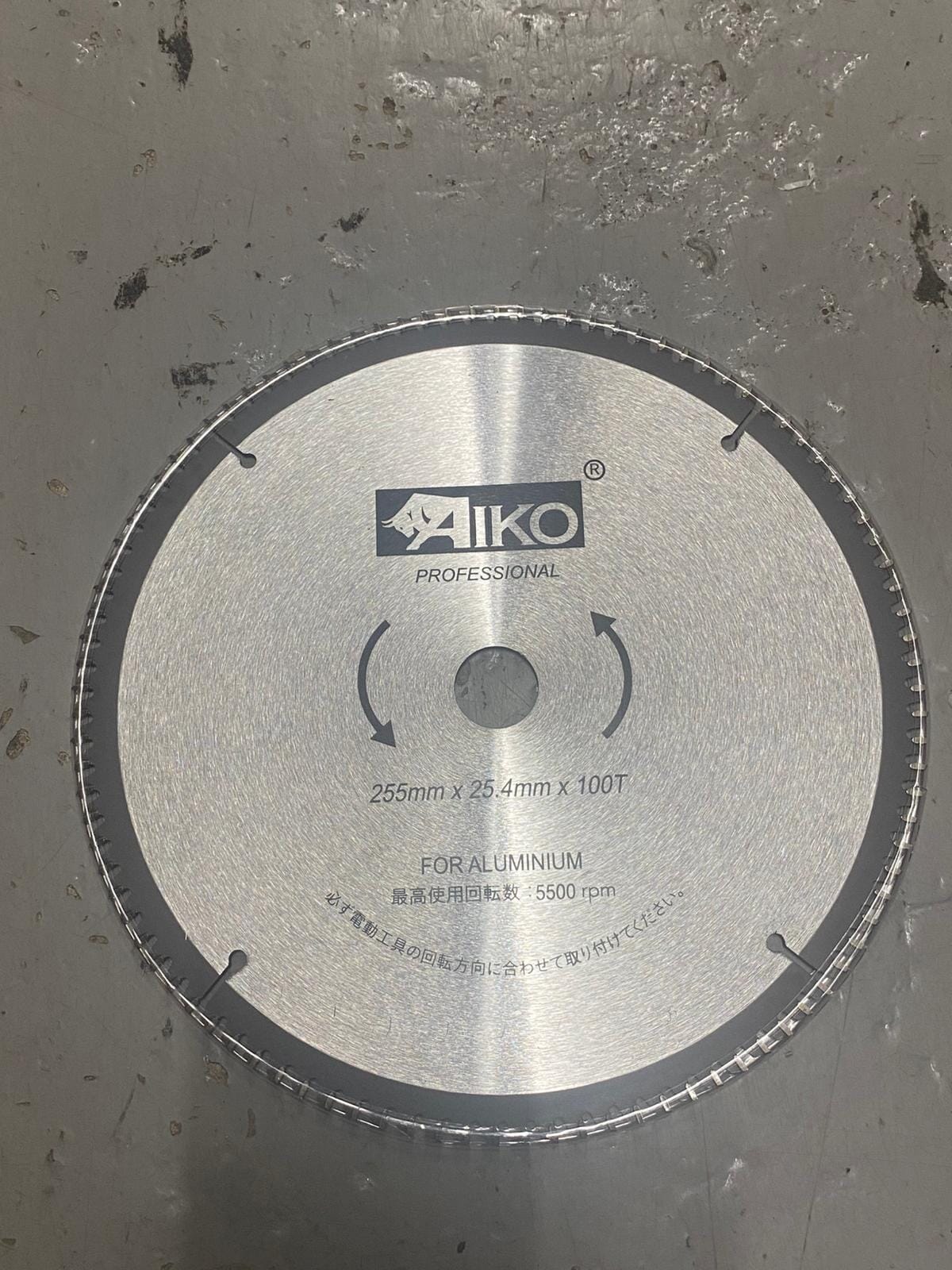 Aiko 10-Inch Aluminum Saw Blade 255mm x 25.4mm 100 Teeth | High Precision Cutting Tool for Wood, Metal & Plastic | Perfect for DIY Projects, Construction & Woodworking