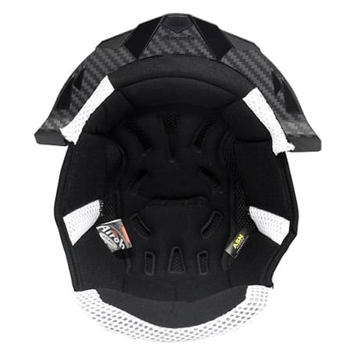 Airoh Twist 2.0 Helmet Replacement Center Pad - Black & White Comfort Padding for Motorcycle Helmets | Perfect for Long Rides & Racing Protection