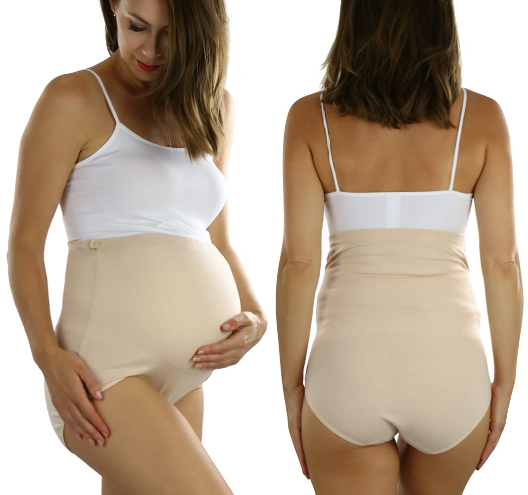 ToBeInStyle Women's High Waist Over The Bump Maternity Underwear - Soft Cotton Pregnancy Panties for Comfort & Support - Perfect for Everyday Wear, Sleeping & Postpartum Recovery