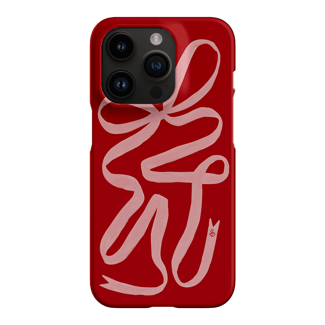 Cupid's Bow Ribbon Phone Case for iPhone & Samsung - Elegant Valentine's Day Gift for Her, Romantic Couple Accessory | Perfect for Dating, Anniversaries & Special Occasions