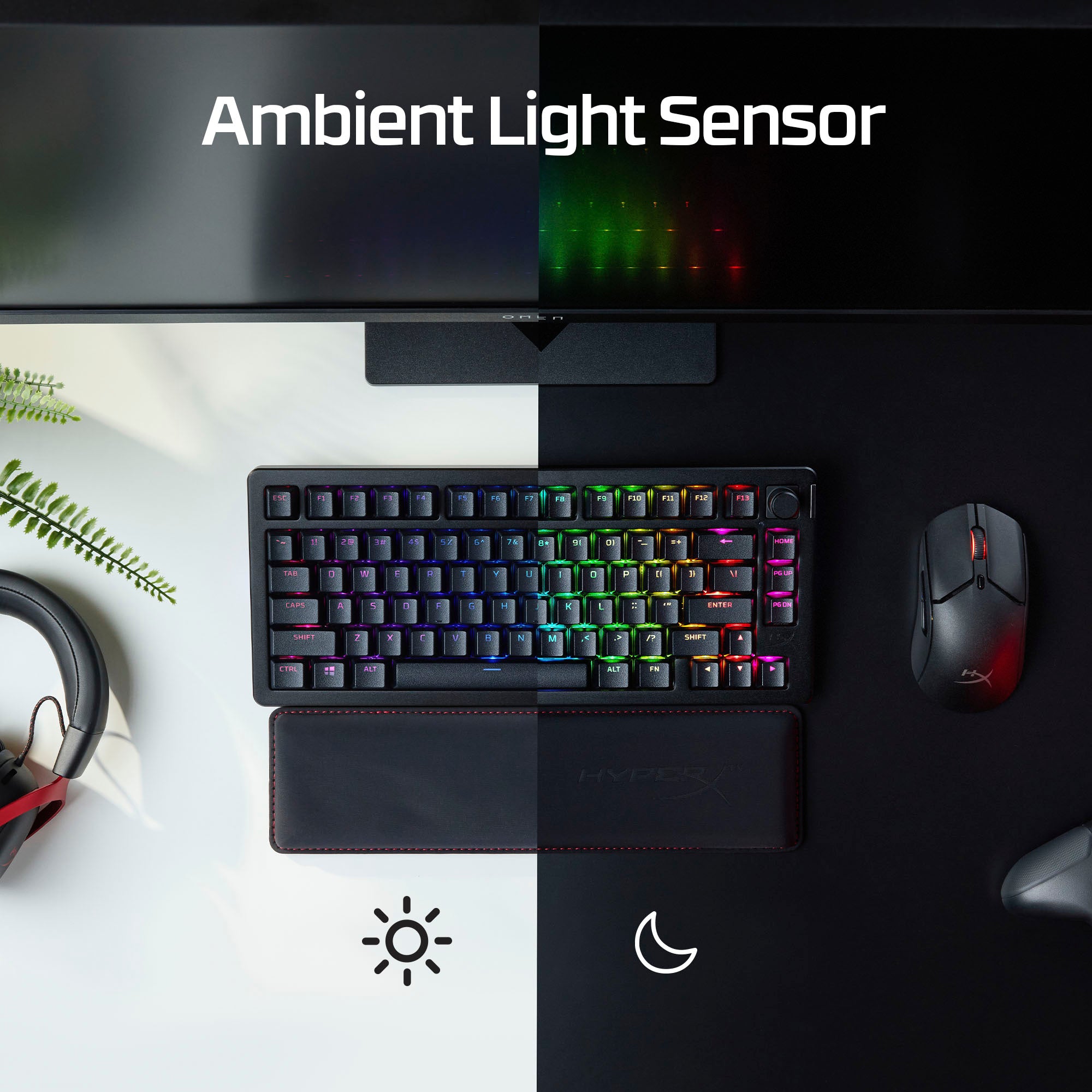 HyperX Alloy Rise 75 Wireless Mechanical Gaming Keyboard - RGB Backlit, Bluetooth/2.4GHz/USB-C Connectivity - for PC, Mac, PS5, Xbox - Perfect for Gaming, Office Work & Streaming