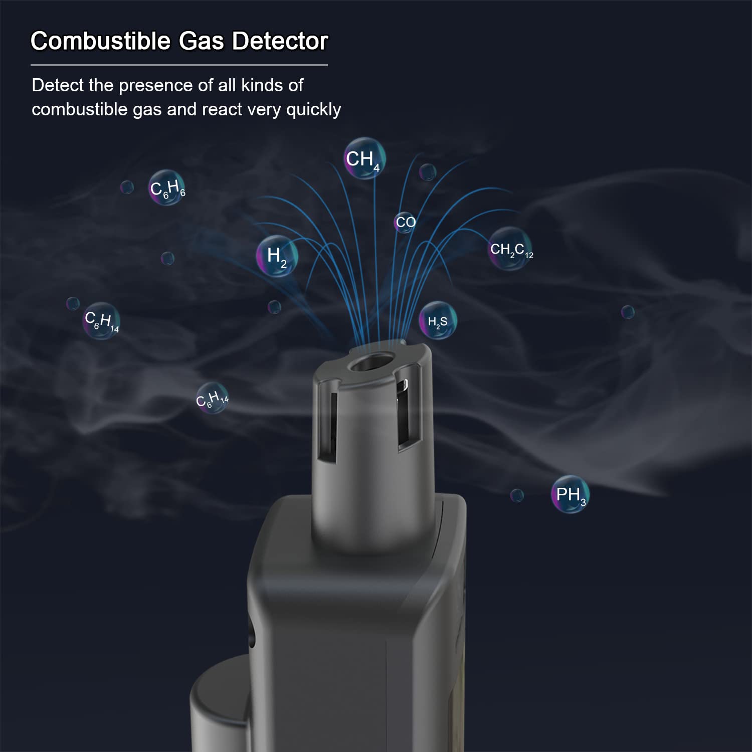X4A Portable Natural Gas Leak Detector with Audible & Visual Alarm - 2-in-1 Handheld Gas Sniffer for Methane, Propane & Combustible Gas Detection - Built-in Temperature & Humidity Sensor - Ideal for Home Safety, HVAC Inspection & Industrial Use