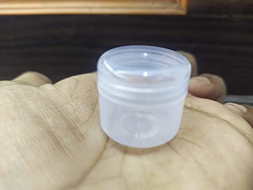 Shree Mahalaxmi 24Pcs 10ml Empty Cosmetic Jars - Transparent Plastic Containers for Eyeshadow, Face Cream & Makeup Storage - Perfect for DIY Beauty Products & Travel Organizers