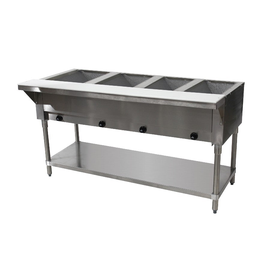 Advance Tabco HF 4G NAT X Commercial Hot Food Table - 62 7/16 Inch Natural Gas Heated Buffet Counter for Restaurants, Catering & Cafeterias - Perfect for Keeping Meals Warm During Service