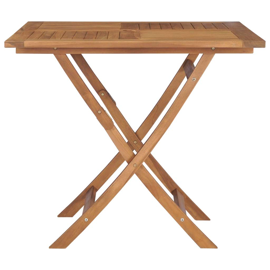 Premium Folding Square Teak Wood Patio Table 33.5