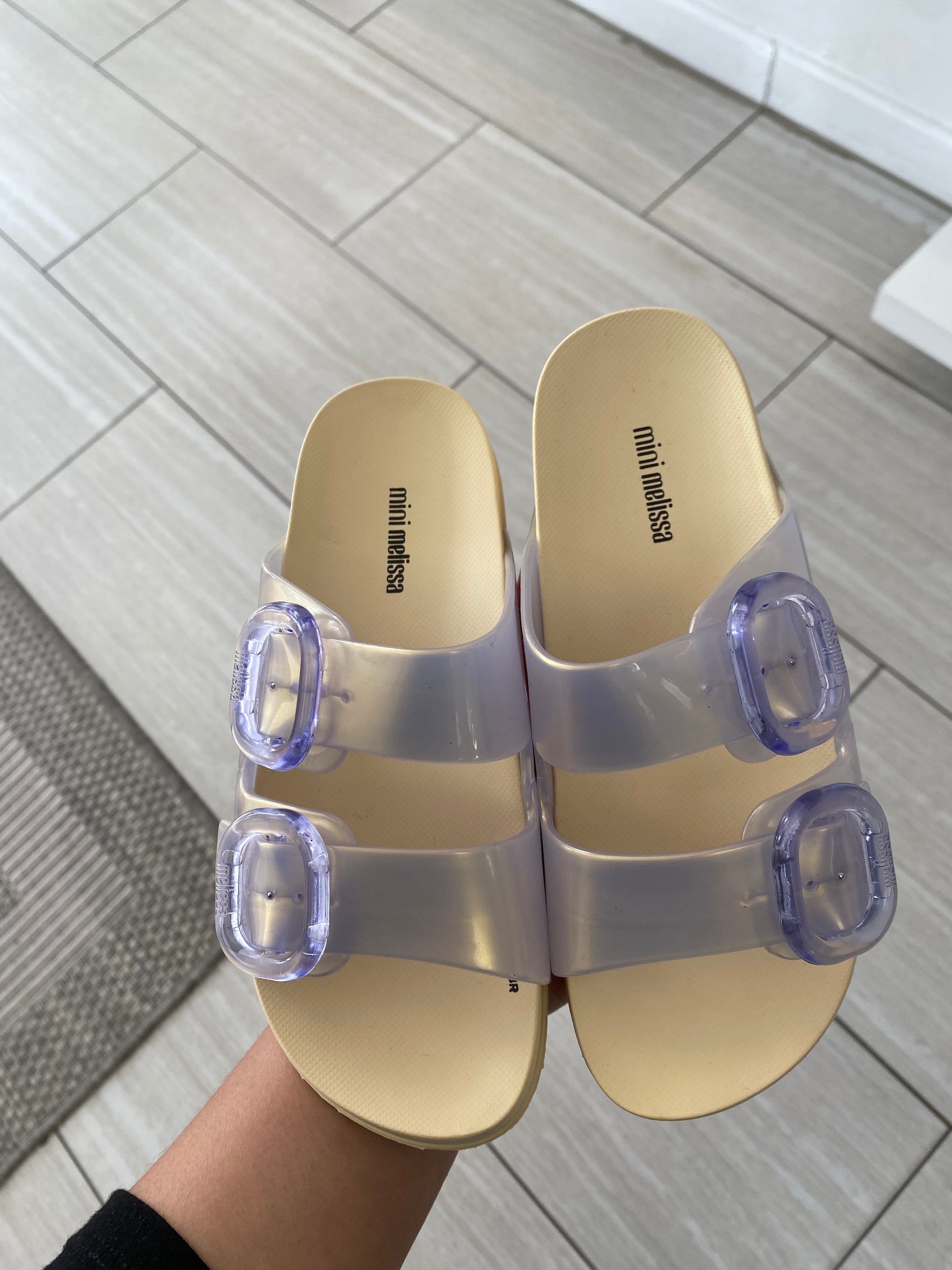 Mini Melissa Pearl Yellow Jelly Slides for Women - Comfortable Summer Sandals for Beach, Pool, and Casual Outings