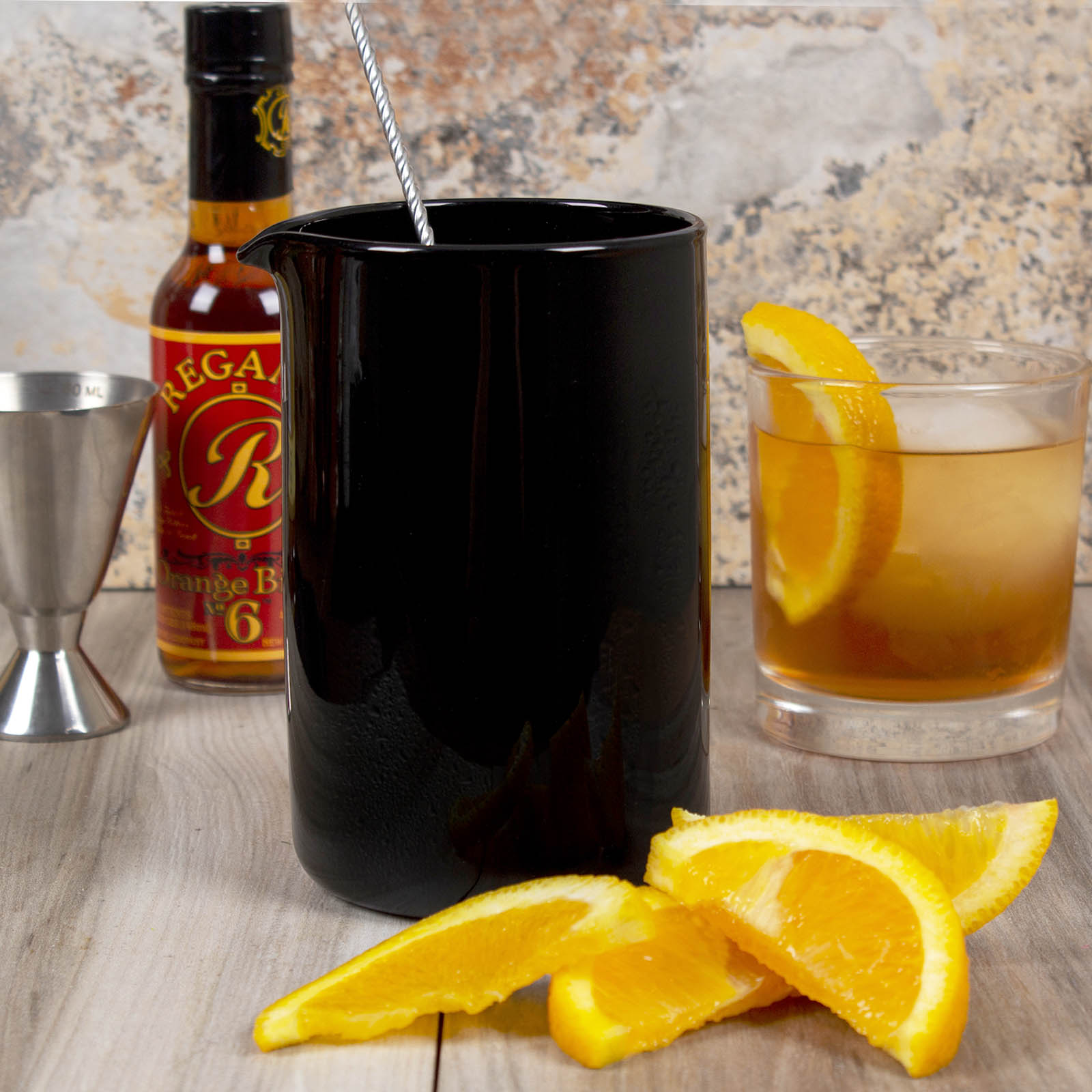 BarConic® 13 oz Black Mixing Glass - Premium Cocktail Mixing Glass for Bartenders & Home Bars - Perfect for Mixing Martinis, Old Fashioned & Craft Cocktails