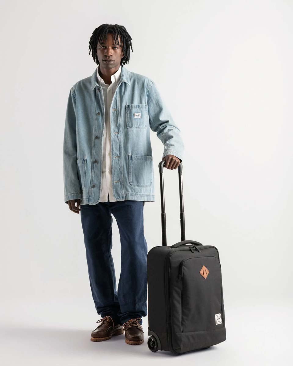 Herschel Heritage Softshell Large Carry On Luggage - Ash Rose | Lightweight Durable Travel Suitcase for Women & Men | Perfect for Airplane, Business Trips & Weekend Getaways