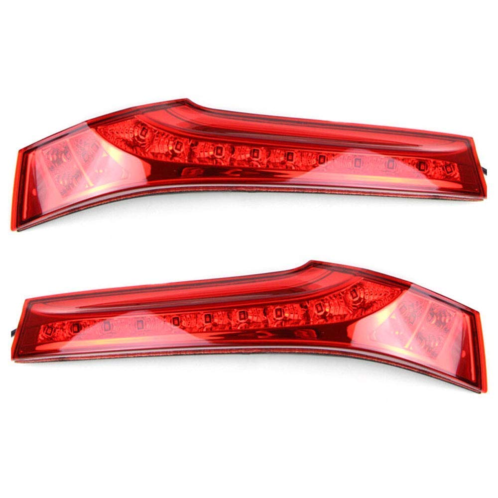iJDMTOY Red LED Tail Lights & Brake Lights - Compatible with 2015-2020 Honda Fit, Direct OEM Replacement with 14 High-Power SMD LEDs | Enhanced Visibility & Style for Night Driving & Car Customization