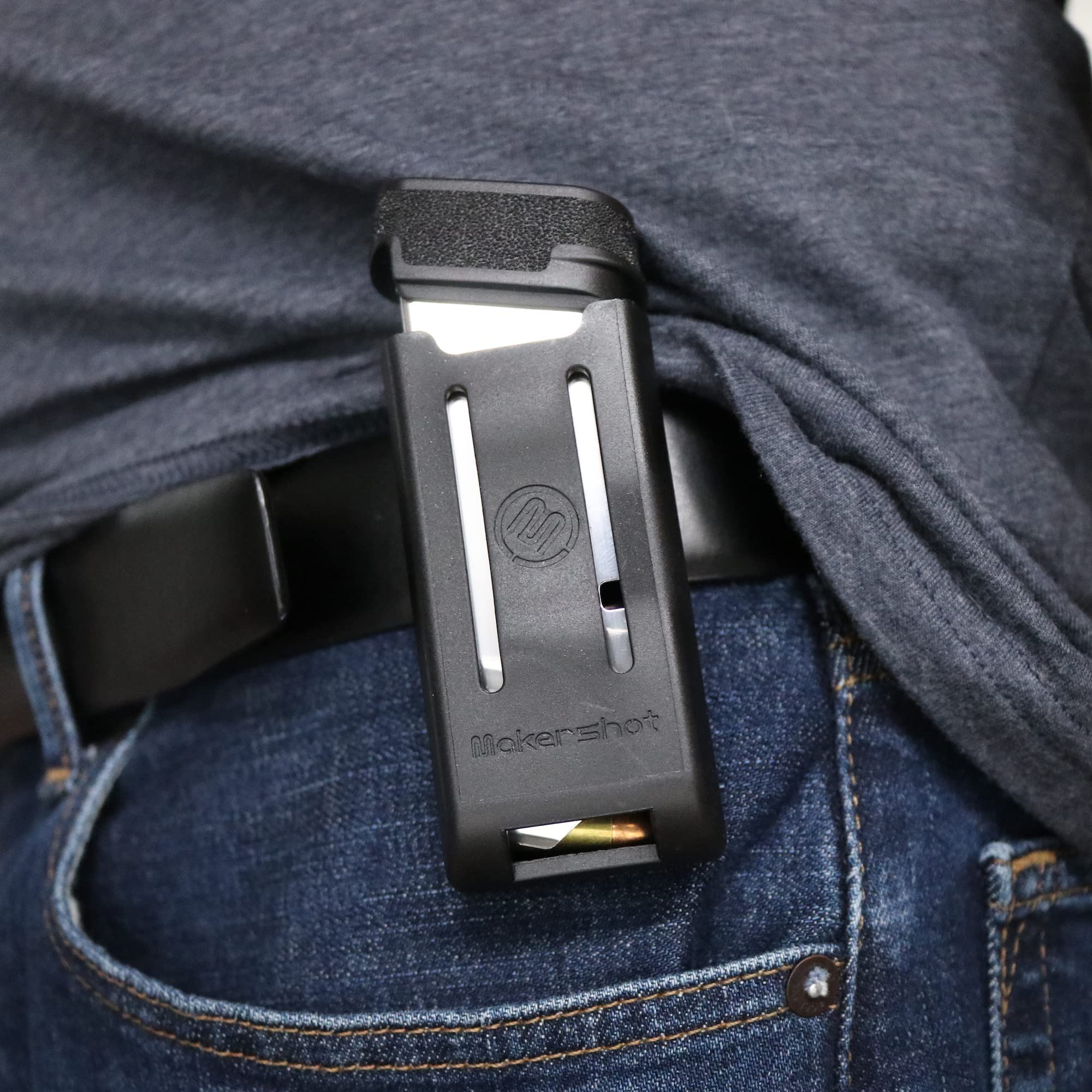 MakerShot Magazine Carrier - Tactical Gun Belt Magazine Holster for Pistol & Handgun | Durable Ammo Storage & Clip Holder | Perfect for Range Training, Hunting & Tactical Missions