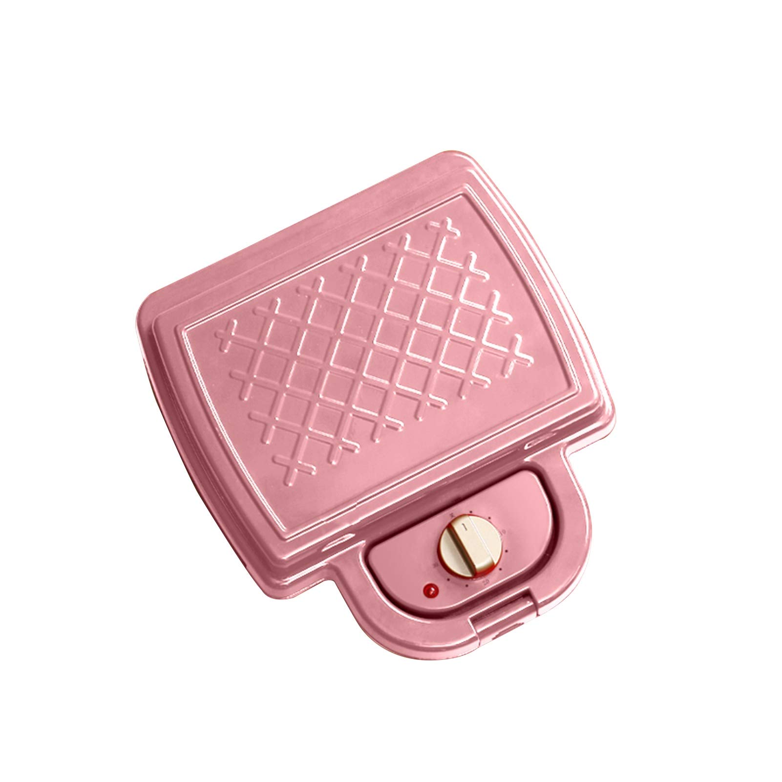 YUMEIGE Electric Sandwich Maker & Waffle Iron - 2-in-1 Breakfast Maker with Large Non-Stick Plates, Double Plate Toaster for Grilled Cheese, Panini & Waffles - Compact Storage Design (Red/Pink) - Perfect for Quick Breakfasts, Brunch Parties & Family Gatherings
