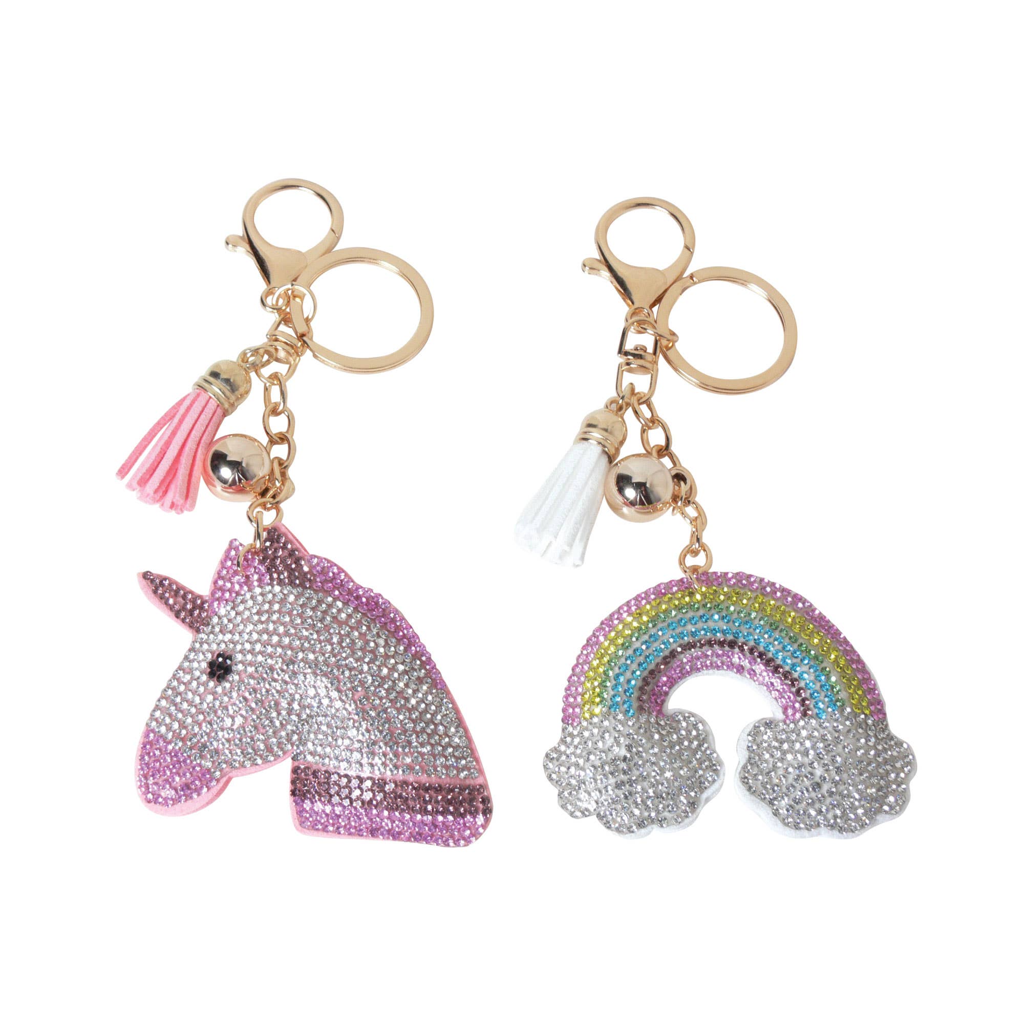Sparkly Rhinestone Purse Charm - Unicorn & Rainbow Design for Handbags, Backpacks & Accessories | Perfect for Parties, Gifts & Fashion Styling