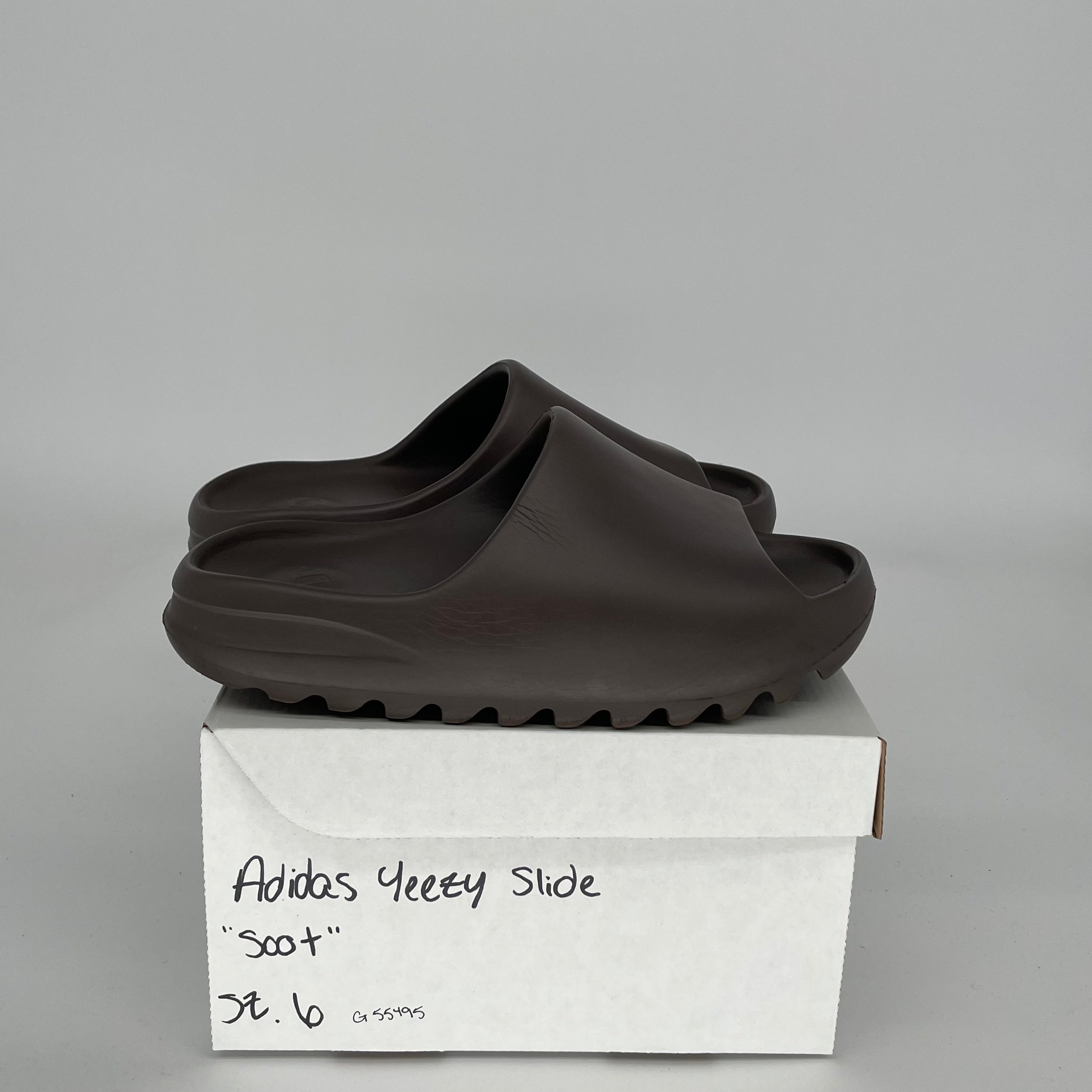 Adidas Yeezy Slide Soot - Size 6 (G55495) | Comfortable Unisex Slides for Men & Women | Perfect for Beach, Pool, Gym & Casual Wear