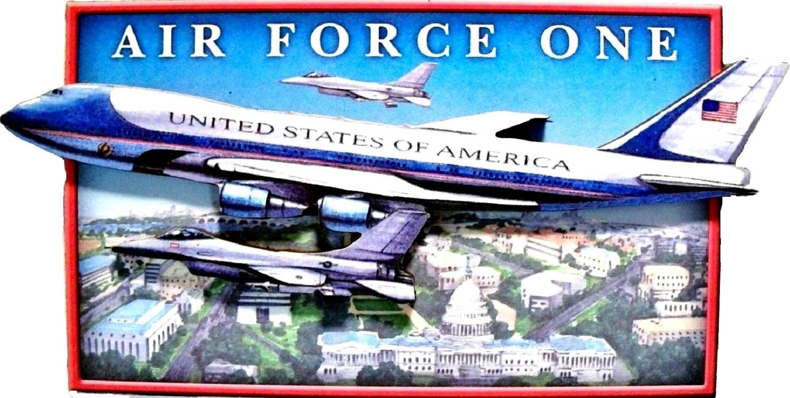 Air Force One Artwood Fridge Magnet - Premium Wooden Souvenir for Collectors & Aviation Enthusiasts - Perfect for Home, Office & Travel Memories