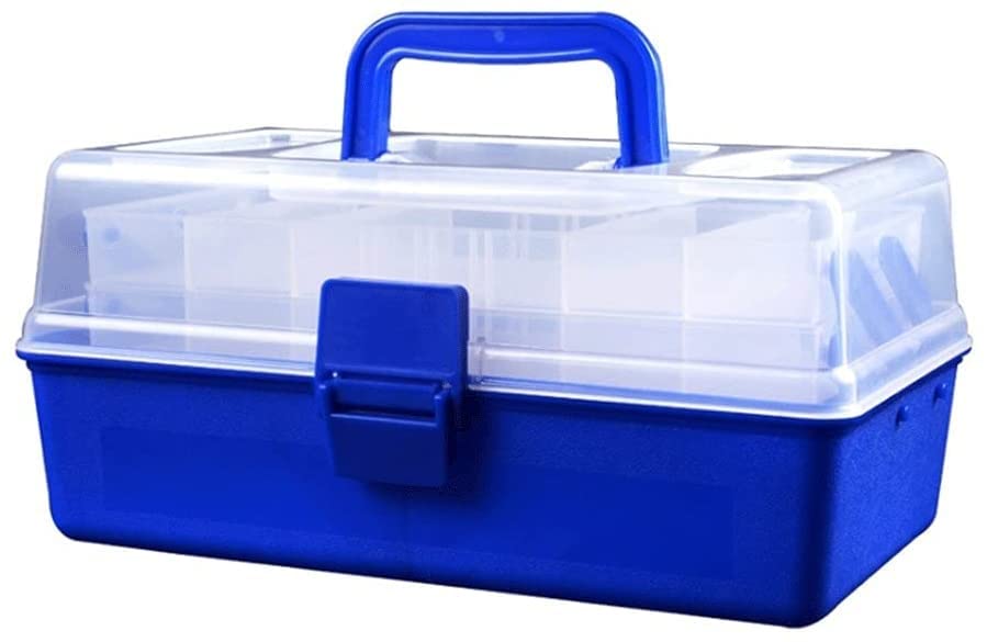 Portable Multi-Layer Fishing Tackle Box - Durable Plastic Storage Organizer for Fishing Gear, Tools & Accessories | Perfect for Outdoor Fishing Trips, Camping & Boat Storage