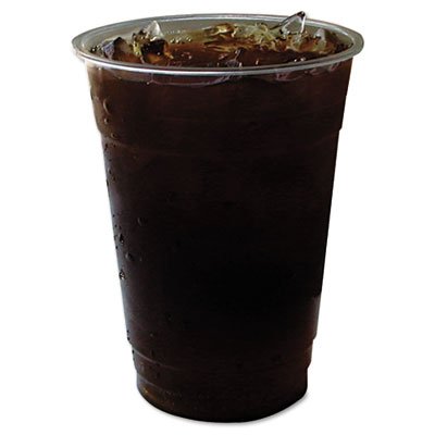Eco-Friendly 9oz Clear Corn Plastic Cup with Green Stripe for Parties & Events