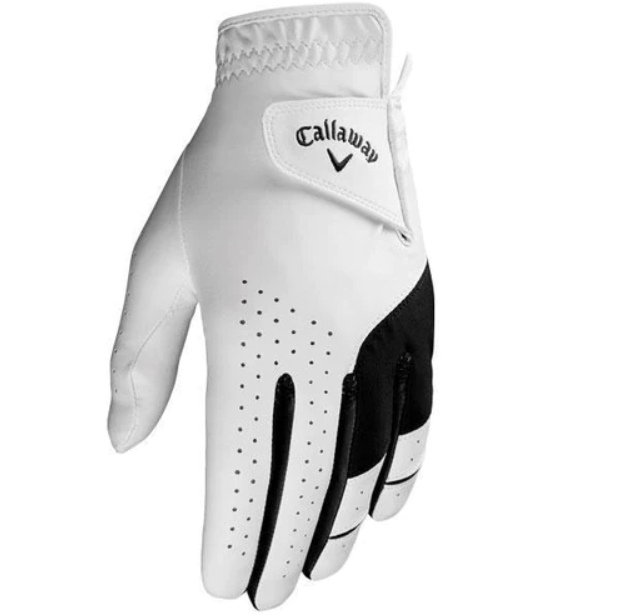 Callaway Men's Weather Spann Golf Glove - Right Hand, White - All-Weather Grip for Comfort & Performance on the Course