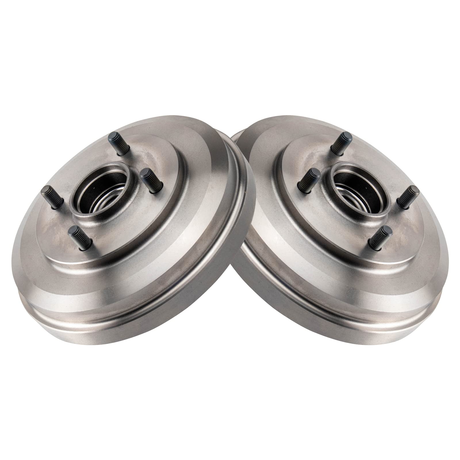 TRQ Rear Brake Drum Pair Set for 2009-2011 Ford Focus - Durable Replacement Brake Drums for Smooth Stopping Power - Perfect for City Driving and Highway Commutes