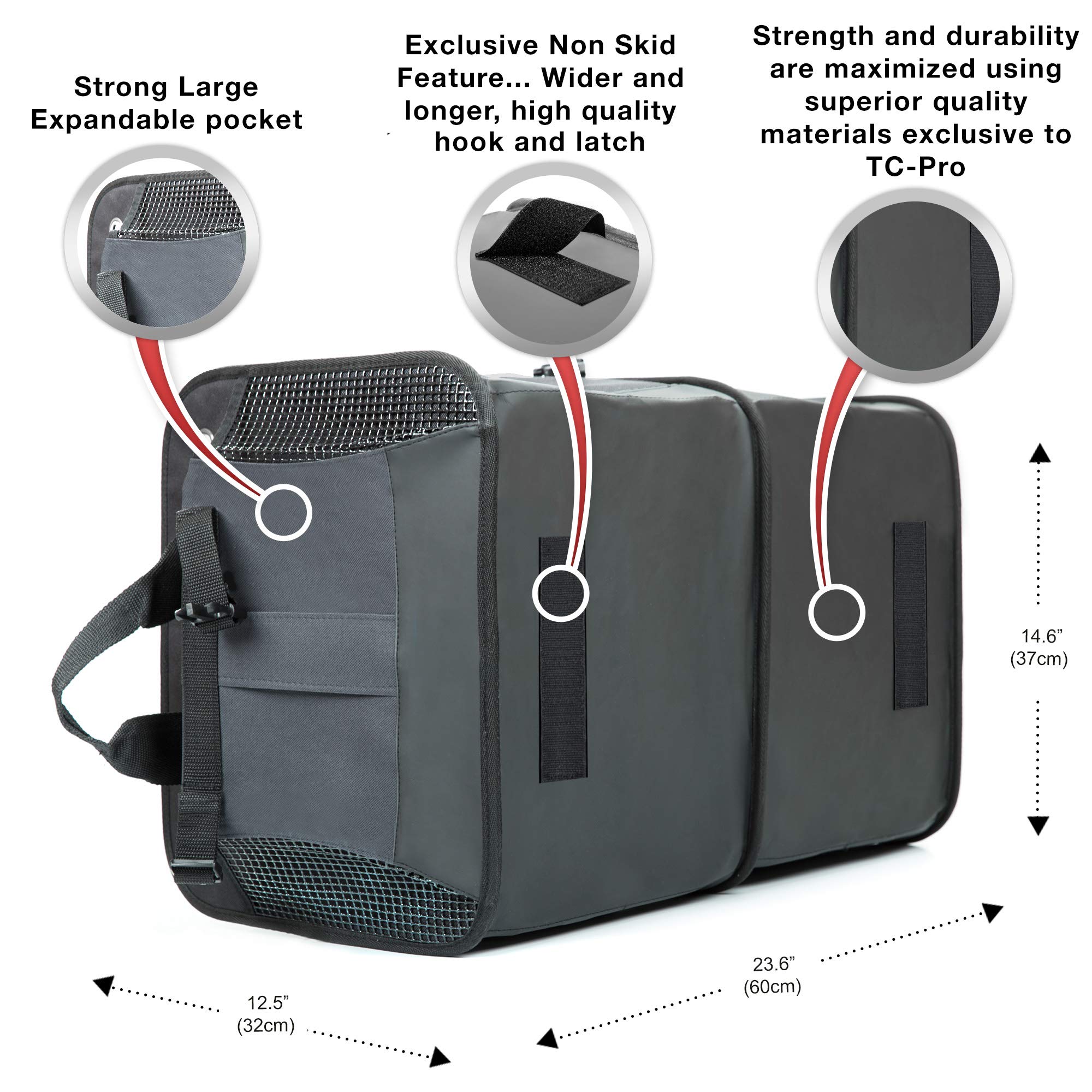 TRUNKCRATEPRO Car Organizer Bundle - 1 Regular Grey & 1 XL Black Trunk Organizer | 15% Discount | Perfect for Road Trips, Travel & Vehicle Storage