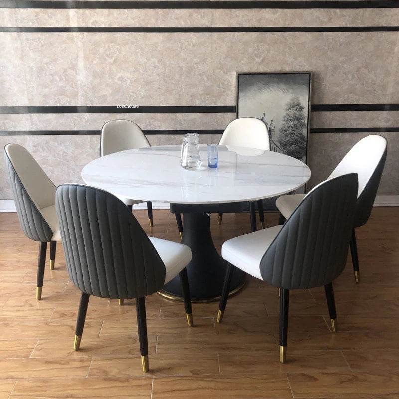 Premium Mira Sintered Stone Extendable Dining Table - Modern Expandable Kitchen Table for 6-10 People - Perfect for Family Gatherings & Dinner Parties