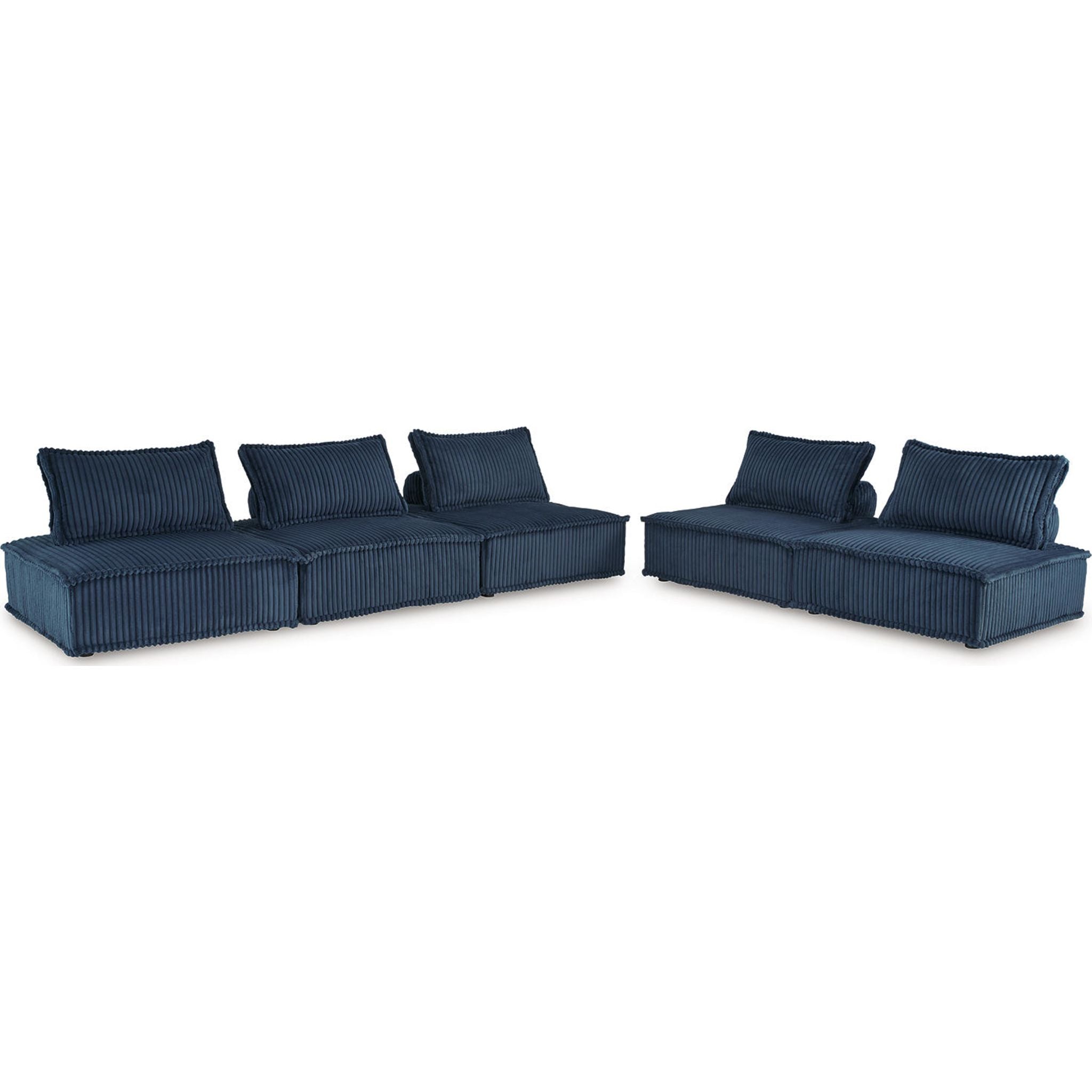 5-Piece Modular Sectional Sofa Set - Modern L-Shaped Couch with Reversible Chaise for Living Room, Family Room & Home Theater