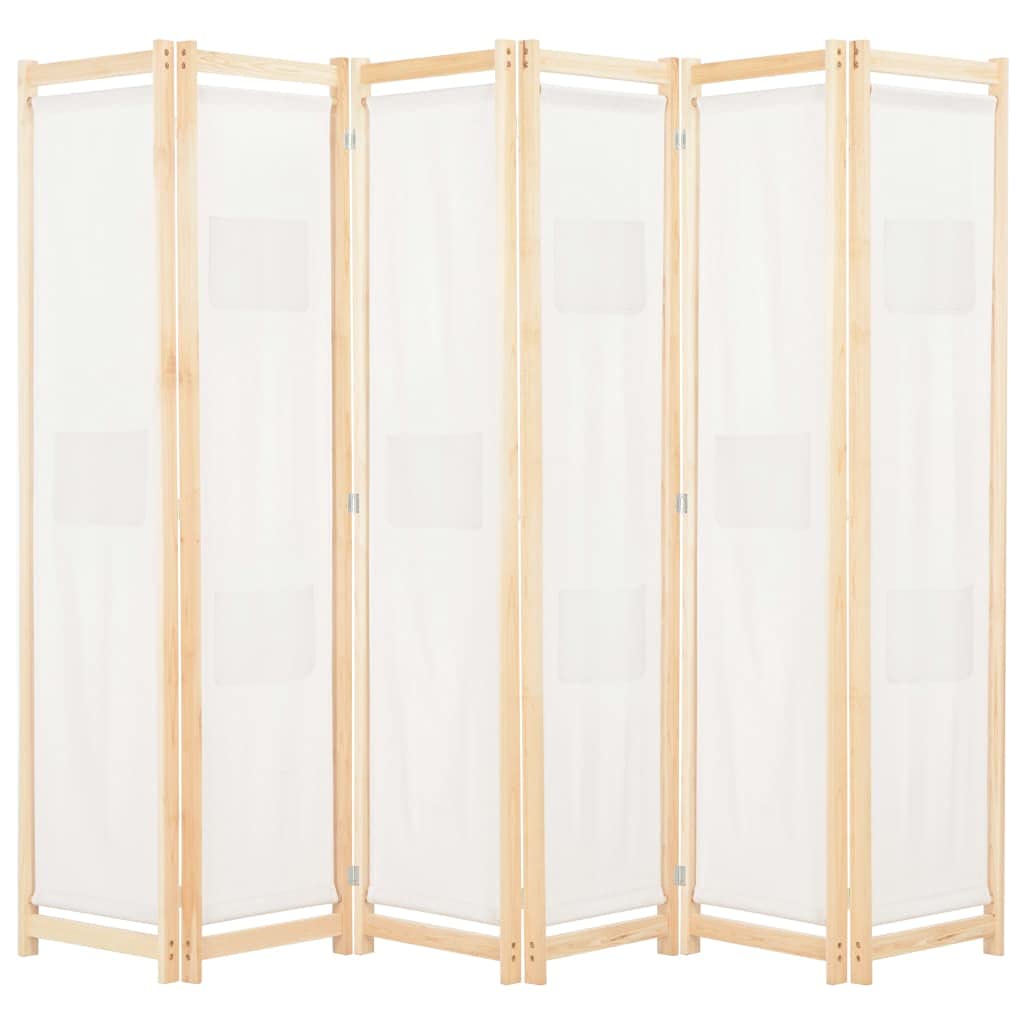 6-Panel Fabric Room Divider Screen - 94.5