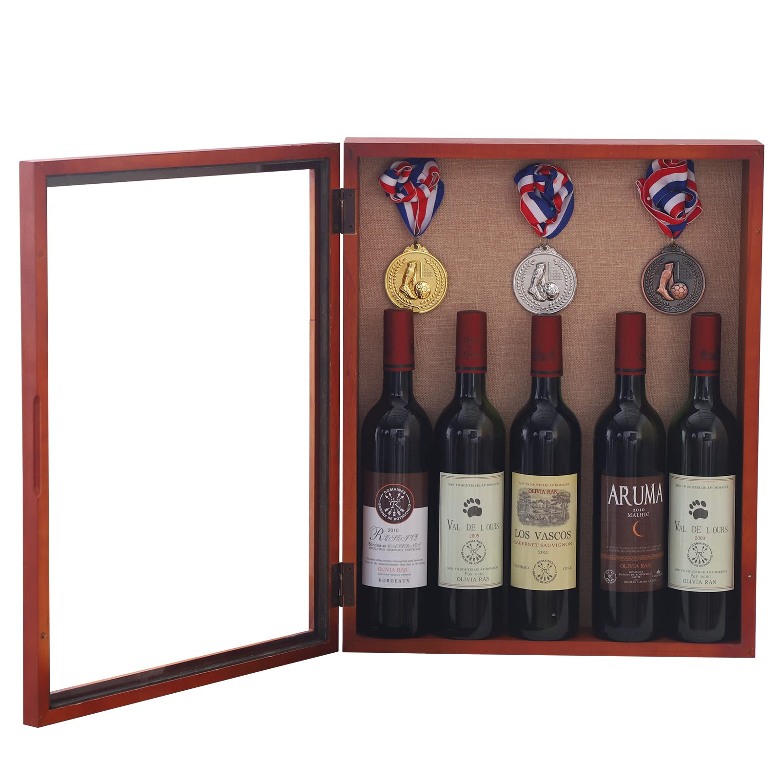 16x20 Extra Large Shadow Box Frame with Magnetic Door - Front Opening Display Case for Wedding Bouquets, Baseball Jerseys & Memorabilia - Cherry Wood - Perfect for Home Decor, Gift Giving & Memory Preservation