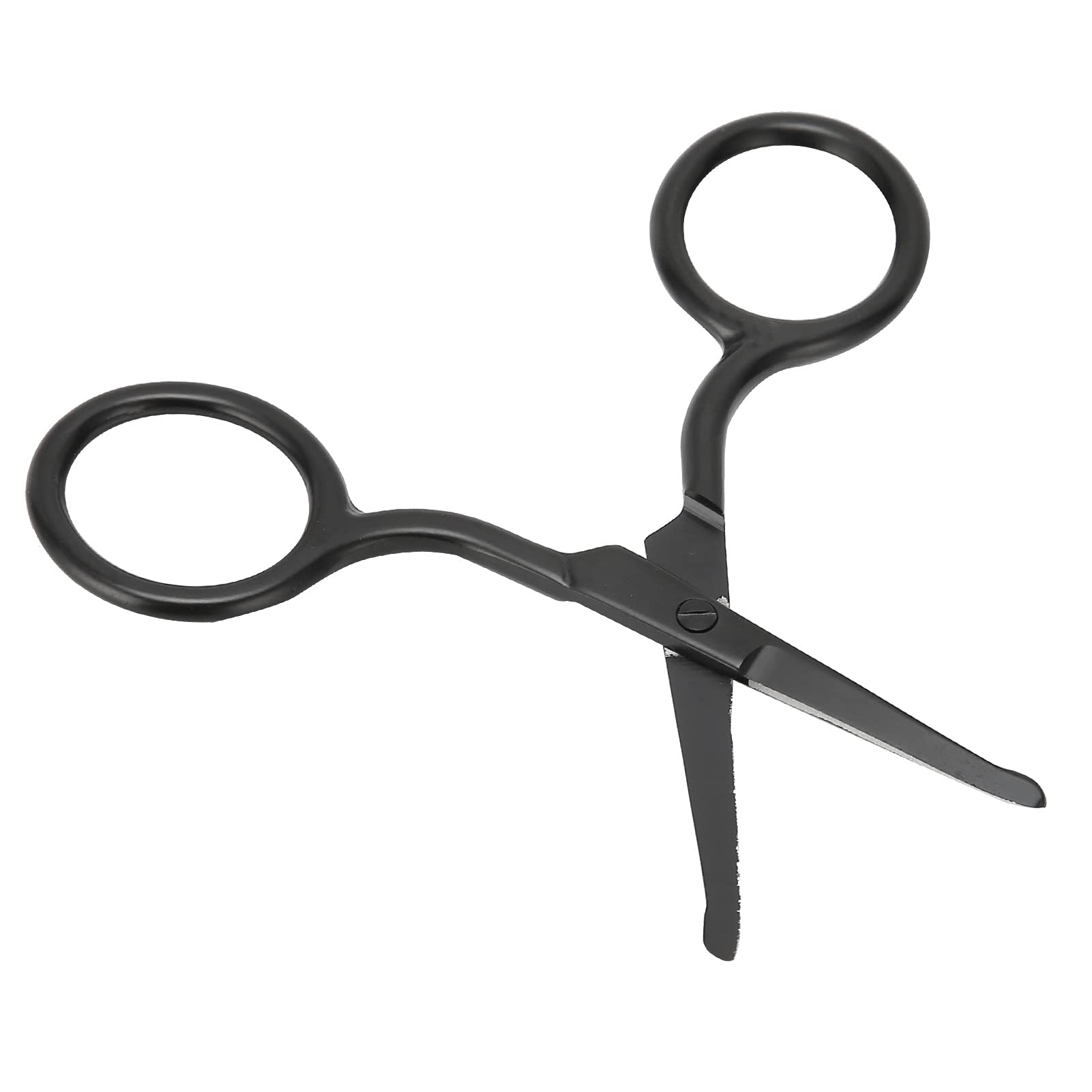 Professional Stainless Steel Nose Hair Scissors & Beard Trimming Scissors - Gernie Manual Grooming Tool for Men - Precise Nose Ear & Mustache Hair Trimmer - Perfect for Travel & Home Grooming Kits