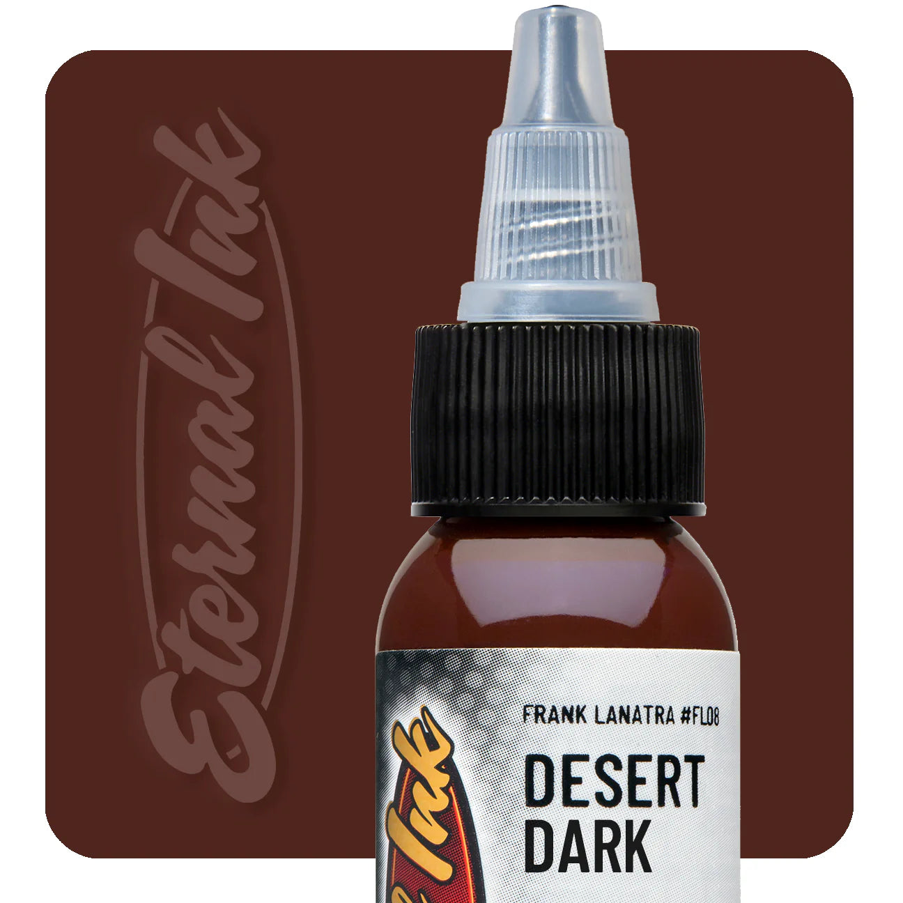 Desert Dark Eternal Ink - 1 oz Bottle for Tattoo Artists & Permanent Makeup | High-Quality, Long-Lasting Tattoo Ink for Professional Use
