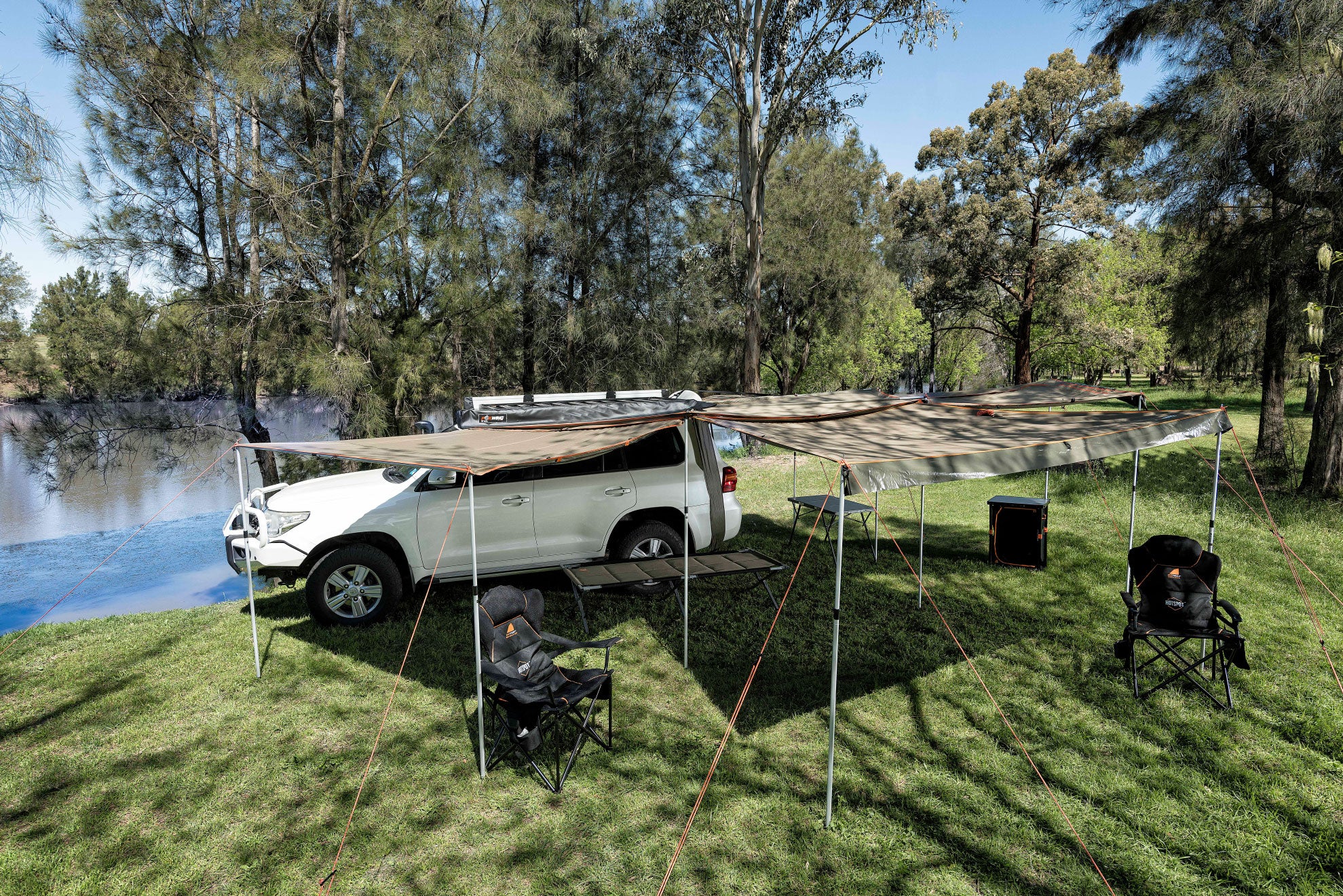Foxwing 180° Car Awning - Premium Vehicle Shade Canopy for Camping & Outdoor Adventures (Factory Second) | Perfect for SUVs, Trucks & Overlanding Trips