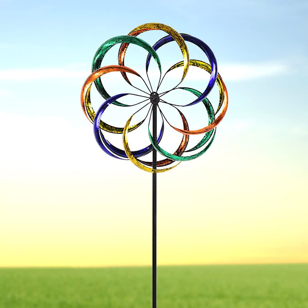 SETSCZY Metal Wind Spinner - Outdoor Wind Sculpture for Lawn, Garden & Yard Decor - Weather-Resistant Metal Windmill Art - Perfect for Patio, Backyard & Outdoor Spaces
