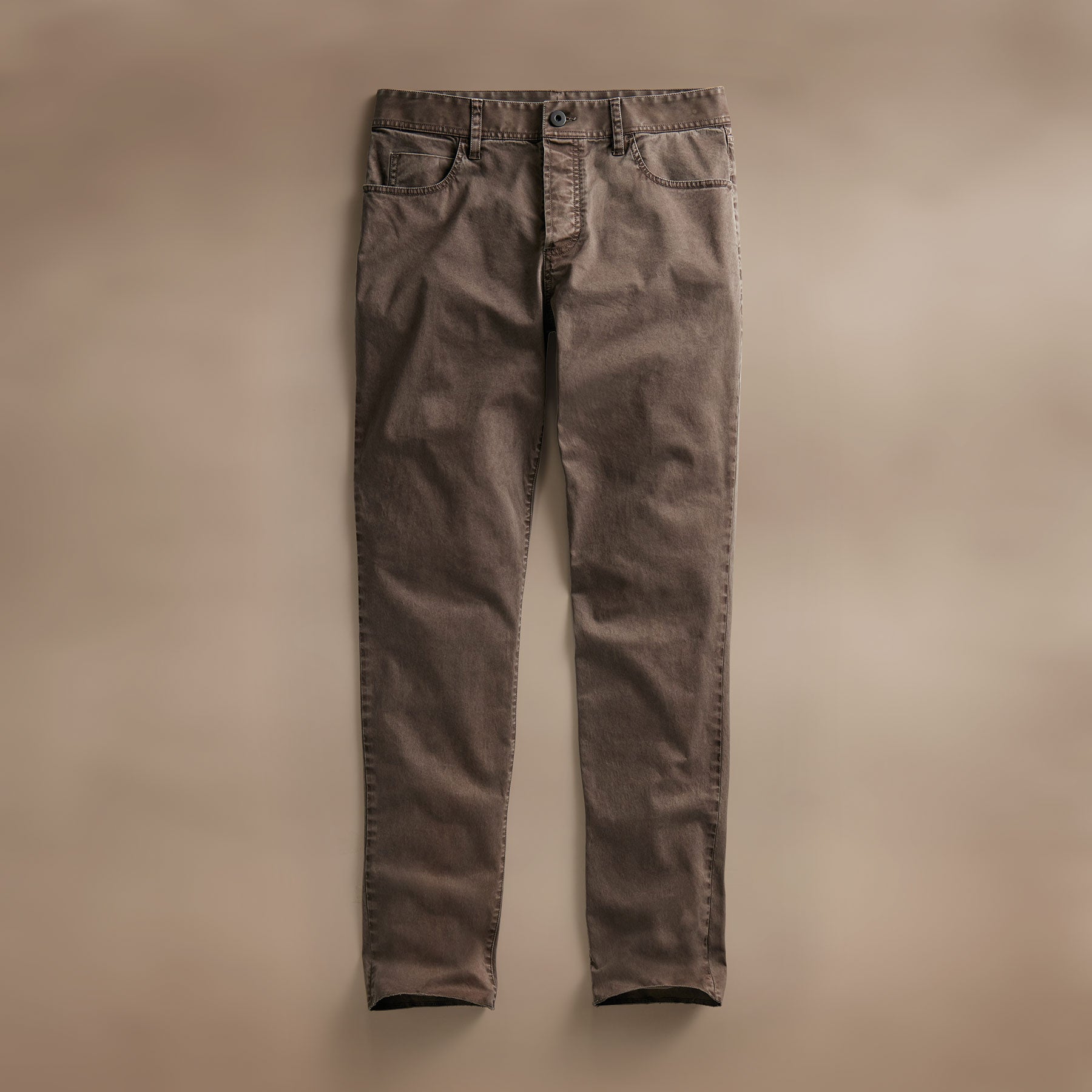 Premium Brushed Twill 5-Pocket Pants for Men - Comfortable Loam Pigment Casual Trousers | Ideal for Work, Travel & Everyday Wear