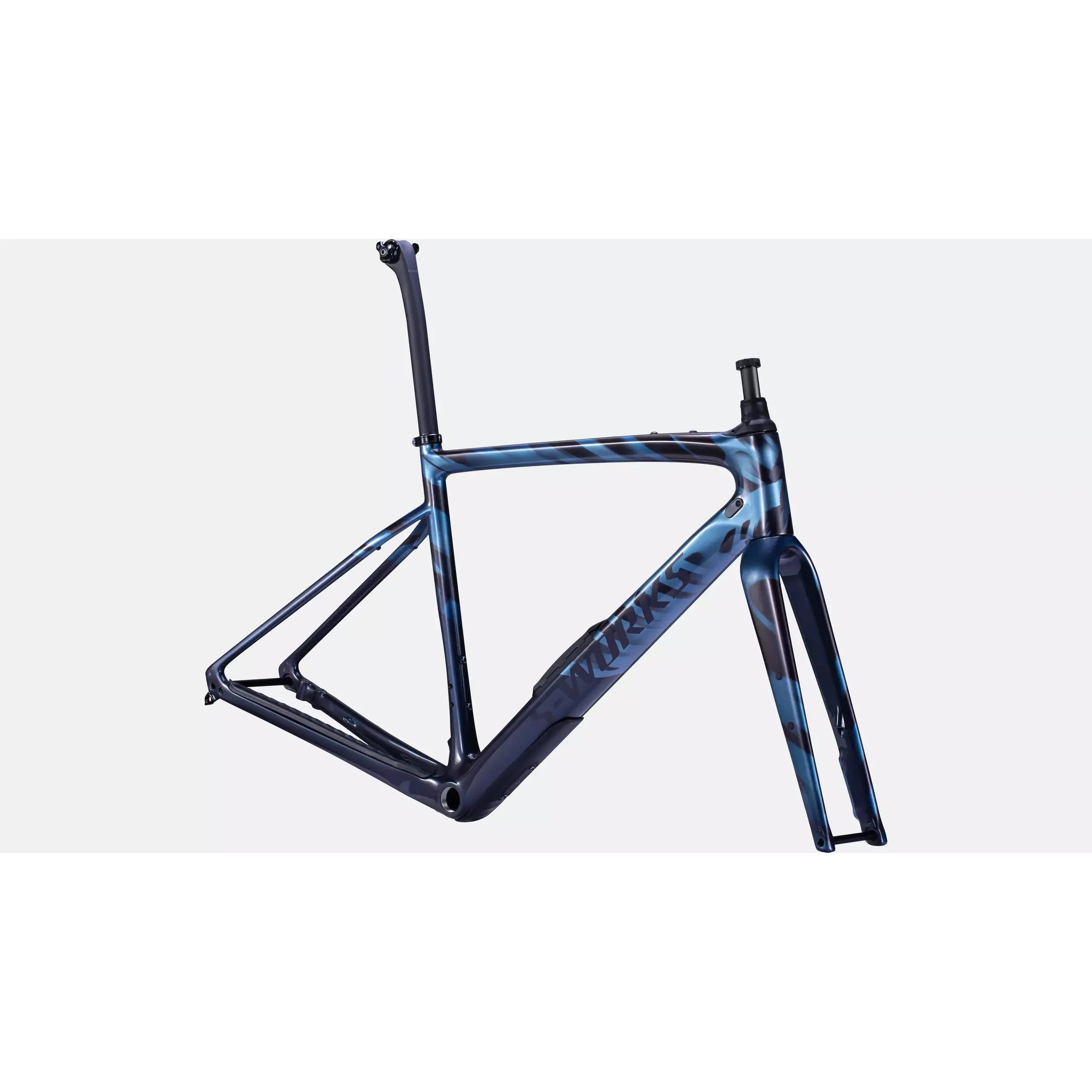 Specialized S-Works Diverge Carbon Gravel Bike Frameset - Light Silver/Dream Silver/Dusty Blue/Wild Colors | Lightweight & Durable for Off-Road Adventures, Gravel Racing & Bikepacking