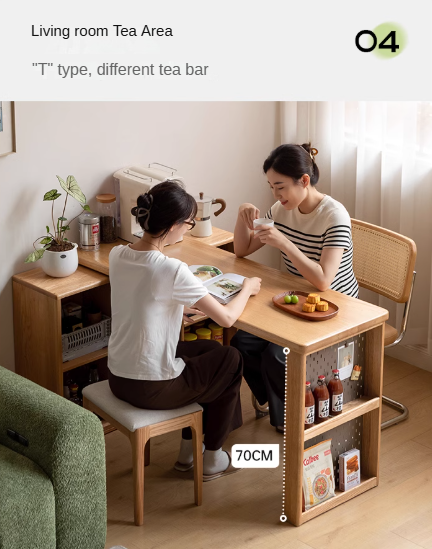 Solid Oak Wood Corner Desk for Home Office - Compact & Stylish Workspace Solution for Small Spaces, Apartments & Dorm Rooms