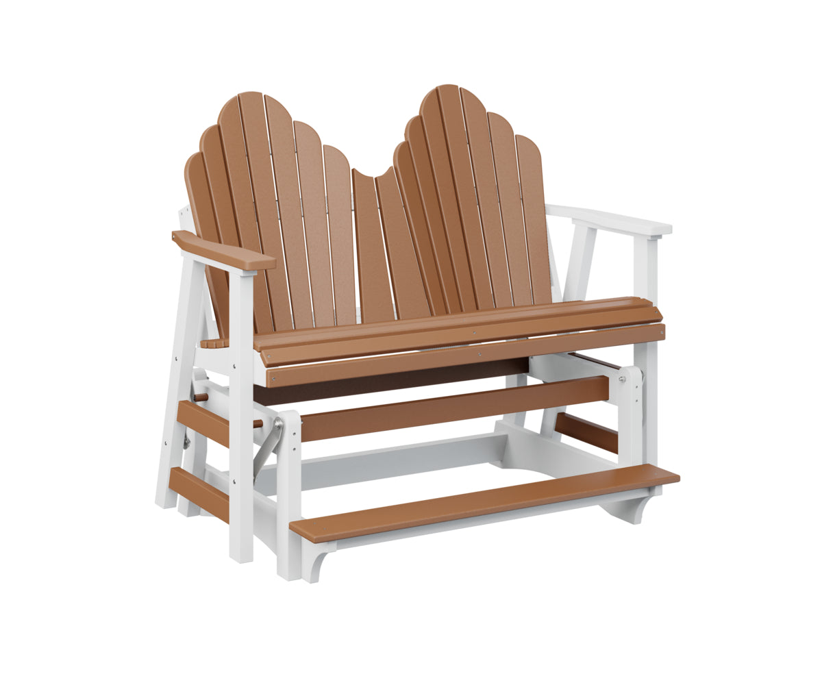 Berlin Gardens Cozi Back Double Counter Glider - Outdoor Patio Swing Bench with Canopy for Porch, Garden, and Backyard Relaxation