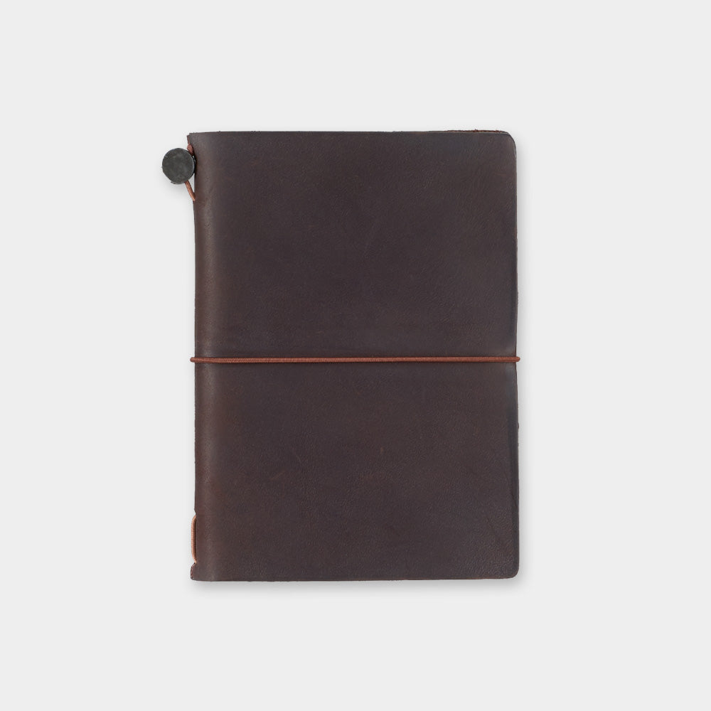 TRAVELER'S COMPANY TRAVELER'S Notebook Starter Kit - Passport Size Brown Leather Journal | Perfect for Travel, Journaling & Note Taking