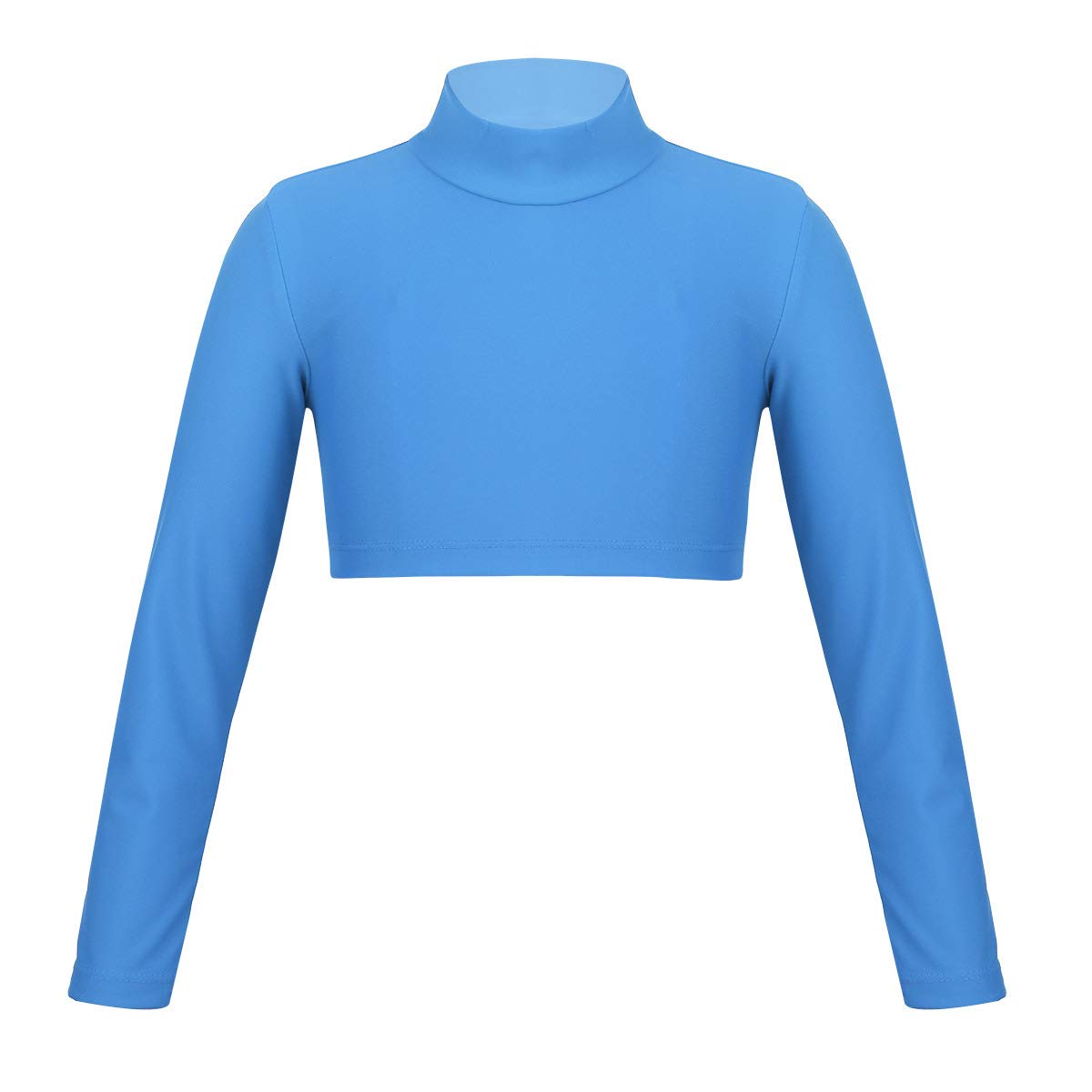 Nikiikoo Girls Long Sleeve Turtleneck Dance Top - Ballet, Gymnastics & Sports Crop Shirt for Kids - Perfect for Dance Classes, Performances & Active Play