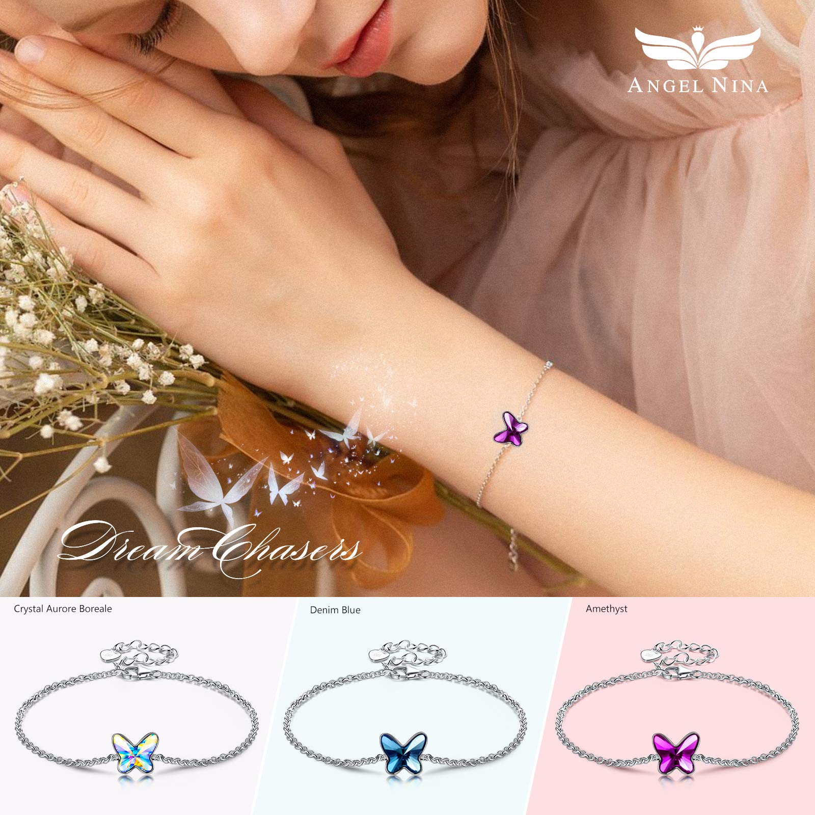 Sterling Silver Crystal Jewelry for Women - Hypoallergenic Gift for Her | Wedding & Party Wear