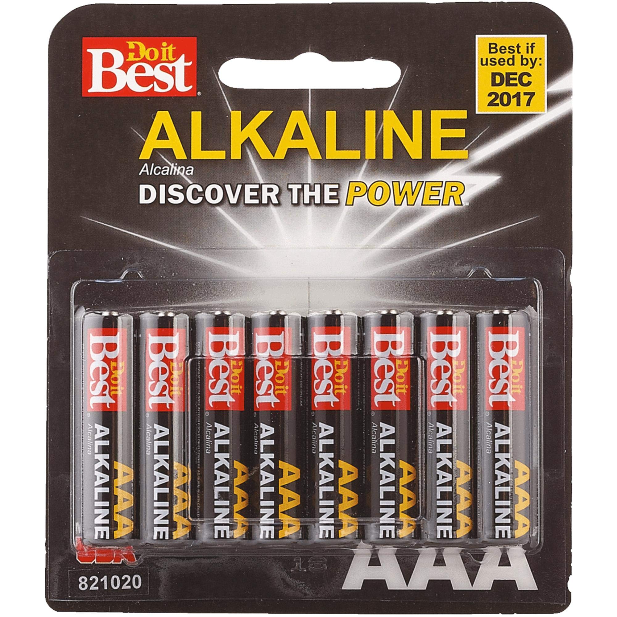 RAY8248K Mercury-Free AAA Alkaline Batteries - Long Lasting Power for Toys, Remote Controls, Flashlights & Electronics (Pack of 24)
