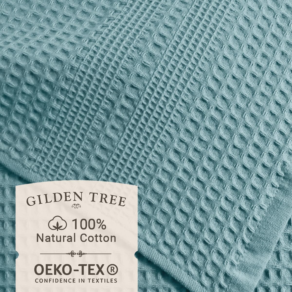 GILDEN TREE Oversized Bath Towels 40x80 Inches - 2 Pack Quick Dry Waffle Weave Bath Sheets for Adults | Ultra Absorbent & Lightweight | Perfect for Spa, Beach & Luxury Bathrooms (Seafoam Green)