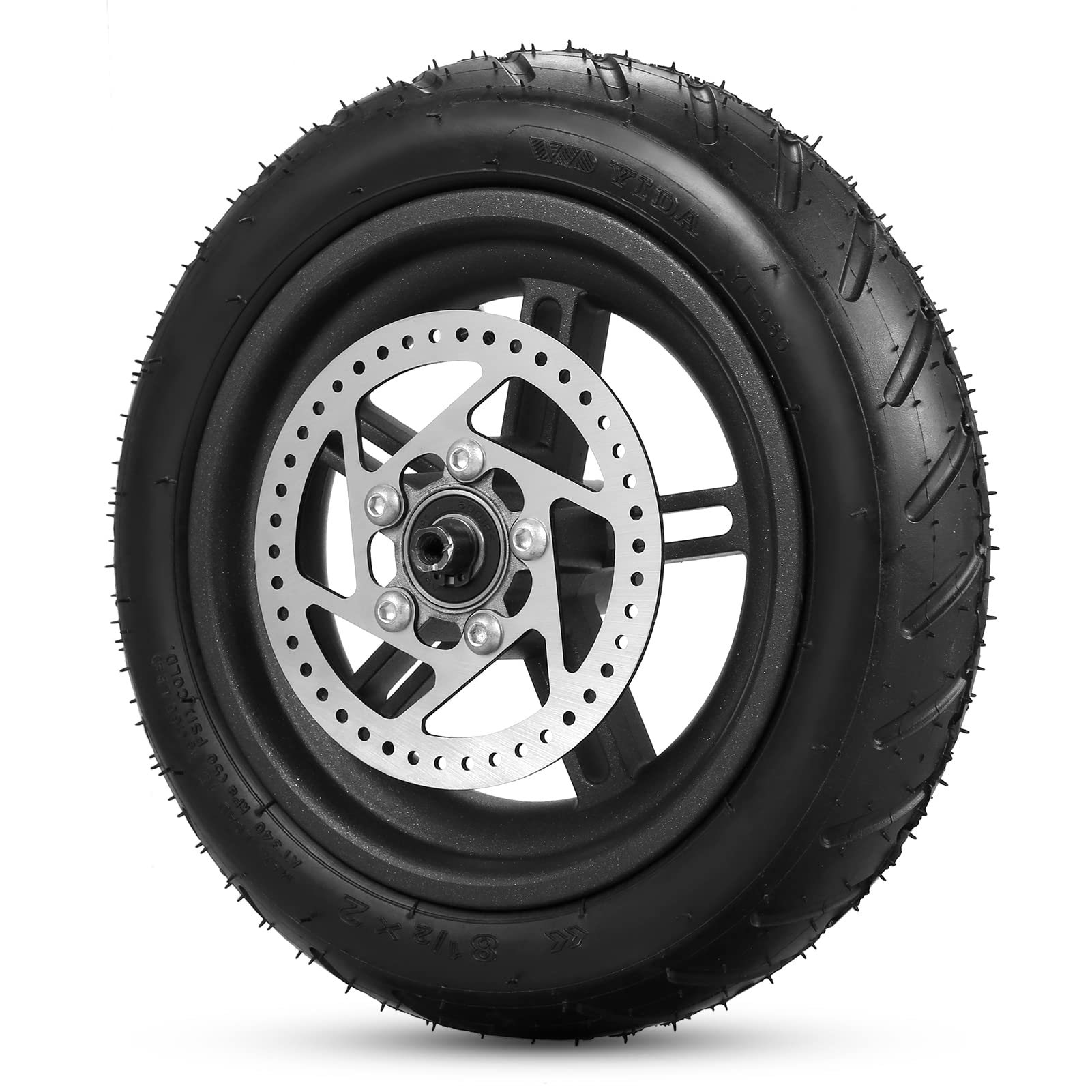 **8.5 Inch Electric Scooter Rear Tire with Wheel Hub & Disc Brake Set - Replacement for Xiaomi M365 - Inflatable Spare Parts for Commuting & Urban Travel**