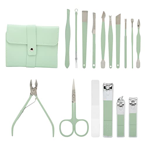 16Pcs Stainless Steel Manicure & Pedicure Set - Professional Nail Clippers Kit for Fingernail & Toenail Care - Perfect for Home Salon, Travel & Gift Giving
