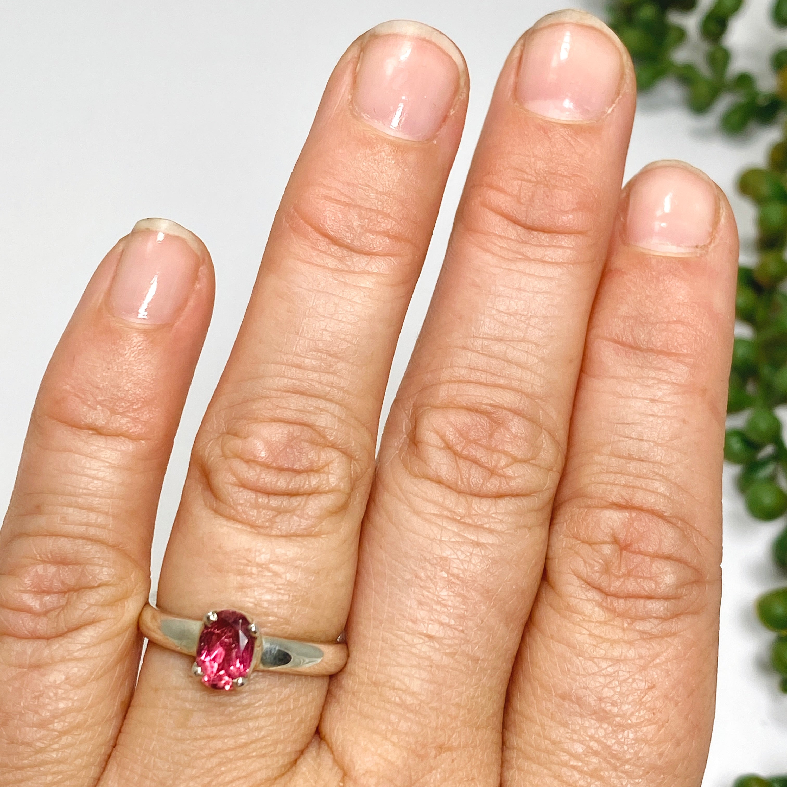 Natural Pink Tourmaline Oval Faceted Ring - Size 6.5 - 925 Sterling Silver Jewelry PRGJ357 - Perfect for Engagement, Anniversary & Everyday Elegance