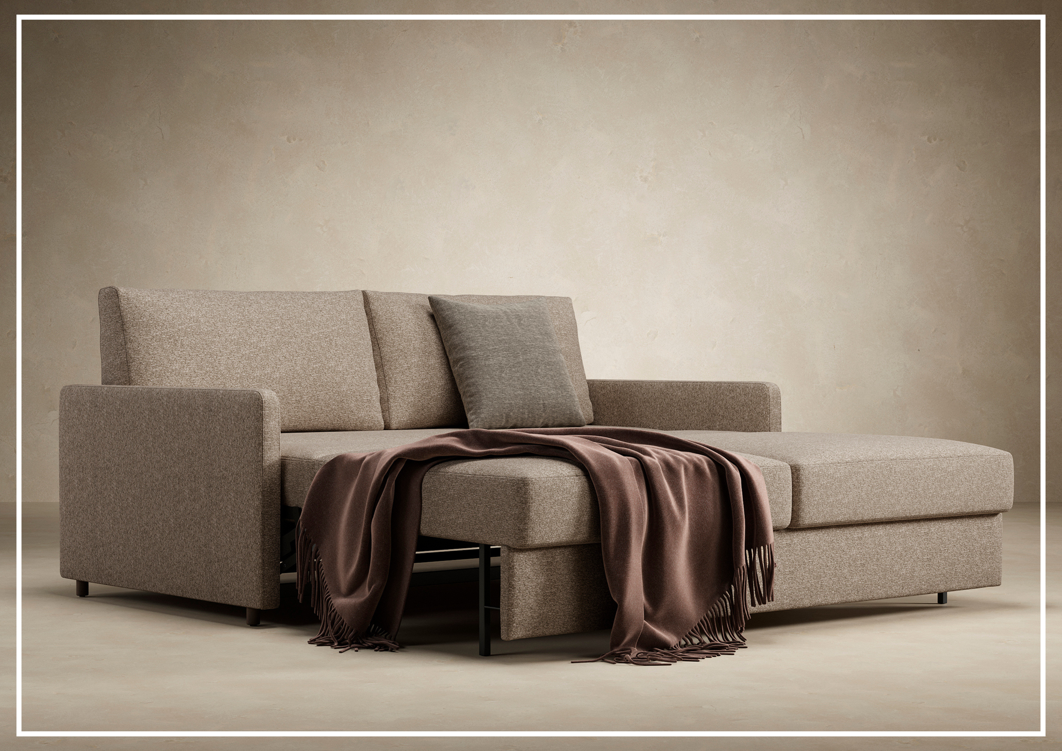 Innovation Living Neah Fabric 2-Seater King Size Sleeper Sofa Bed - Convertible Comfort for Small Spaces & Guest Rooms