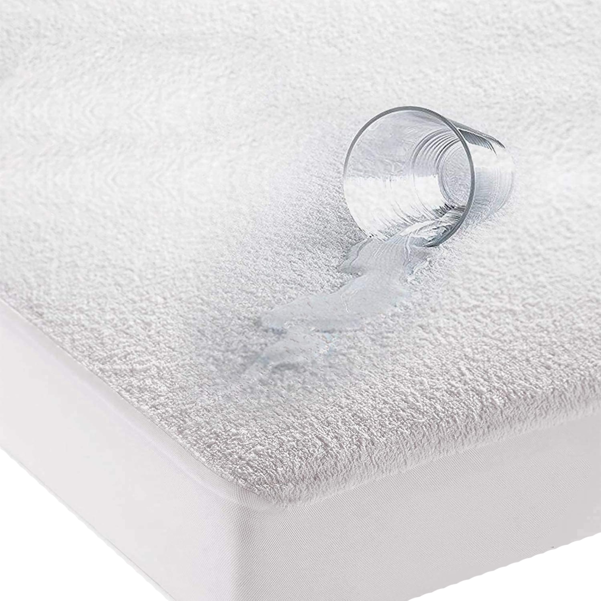 Premium Waterproof Mattress Protector - 100% Cotton Terry Towel with Aloe Vera Treatment | Hypoallergenic & Breathable | Extra Deep Pocket (Double 137x190cm) | Ideal for Allergy Sufferers, Kids' Beds & Guest Rooms