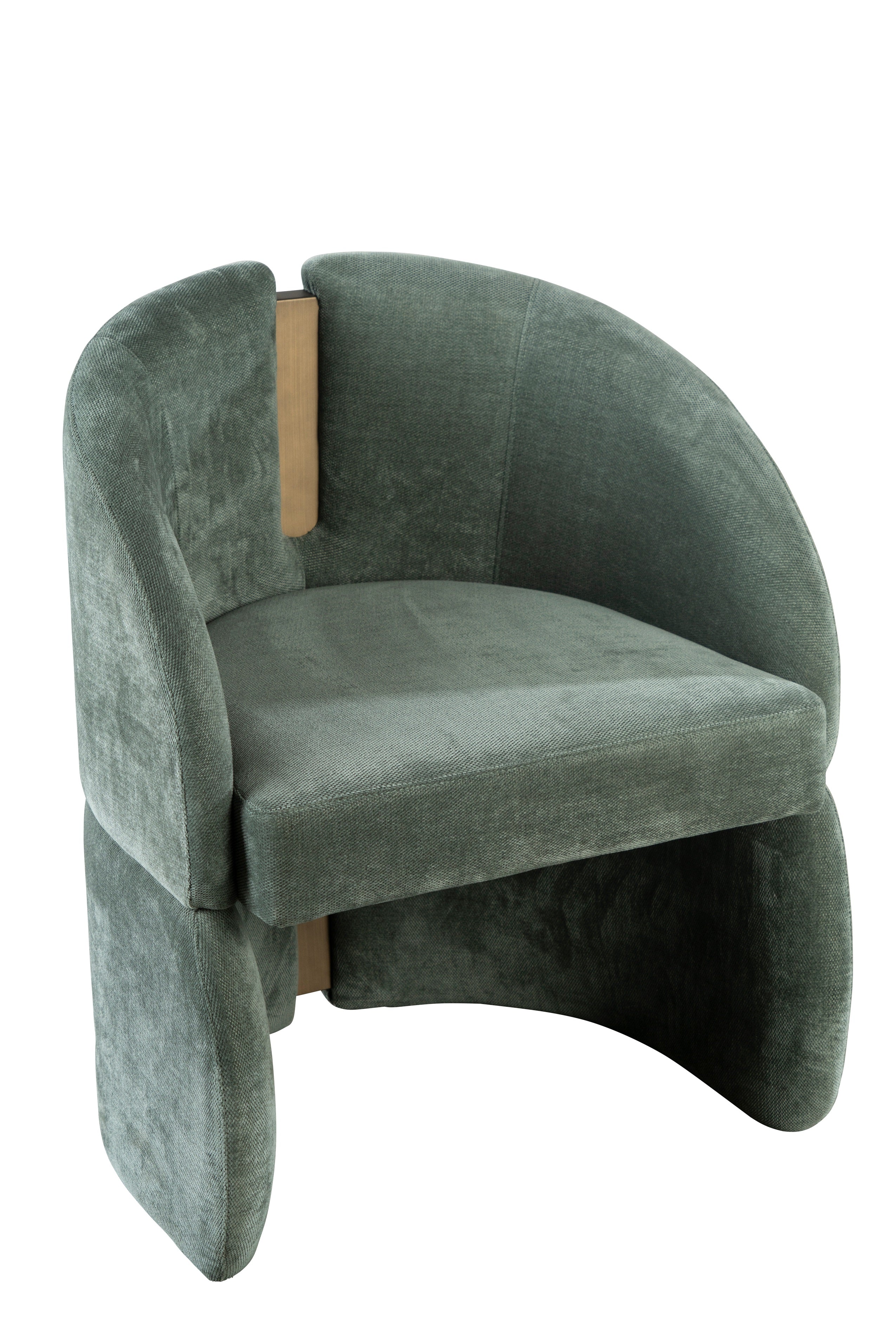 Luxury Bently Green and Gold Armchair Dining Chair - Elegant Upholstered Accent Chair for Home, Office, or Restaurant Decor