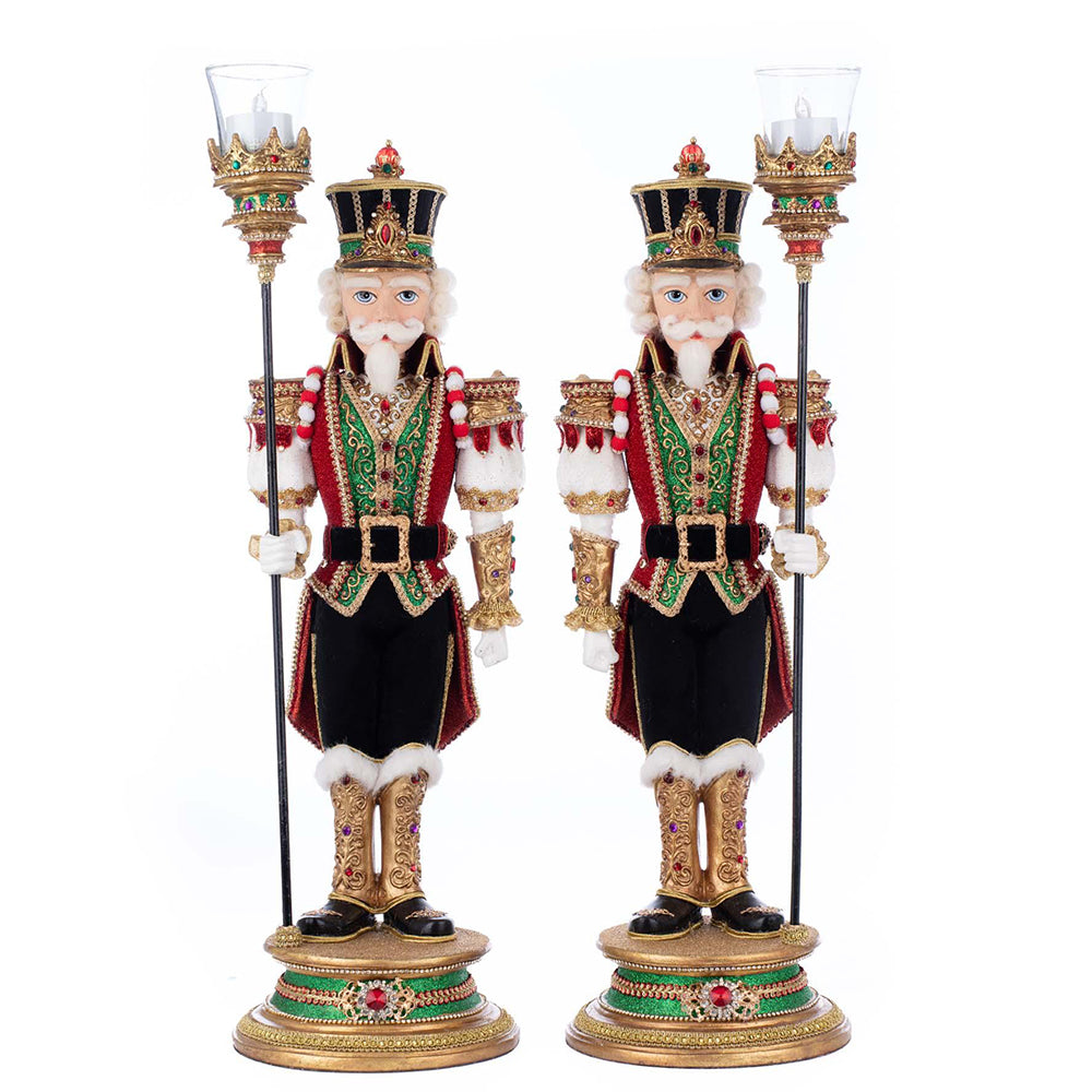 Katherine's Collection Christmas Ball Nutcracker Votive Set of 2 - Holiday Home Decor for Christmas Tree, Table Centerpiece & Festive Gift Giving