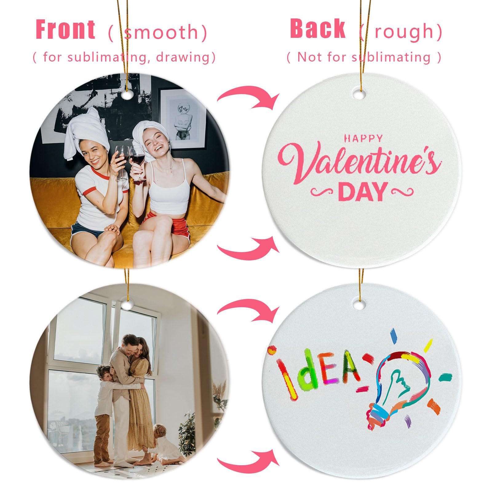 25pcs Bulk Sublimation Christmas Ornaments Set - 3