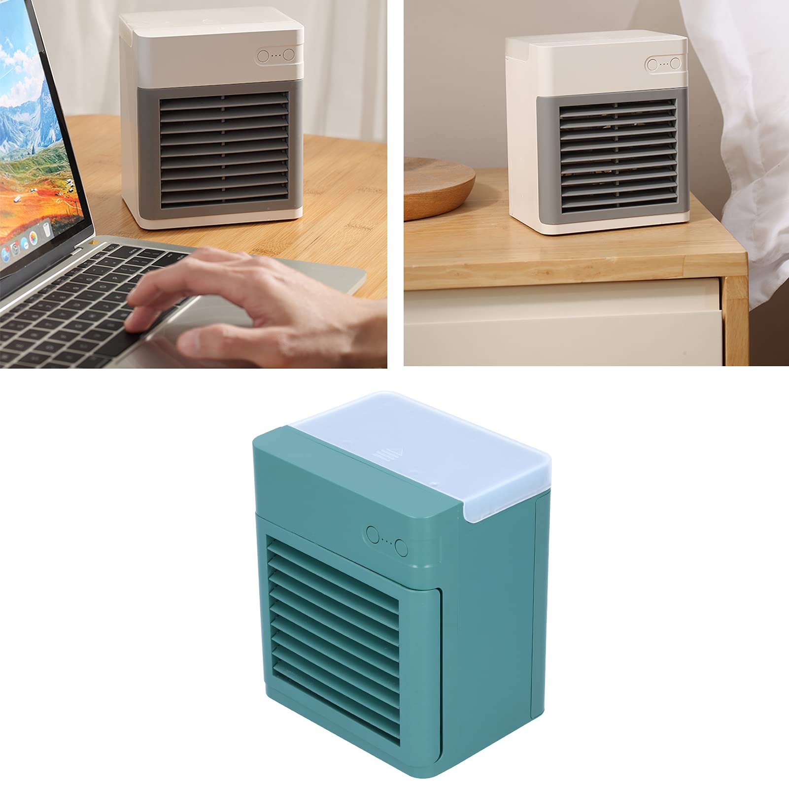 DIYdeg Portable Air Cooler with Humidifier - Compact Desktop Cooling Fan for Home, Office, Kids & Adults - Perfect for Bedrooms, Dorm Rooms & Workspaces