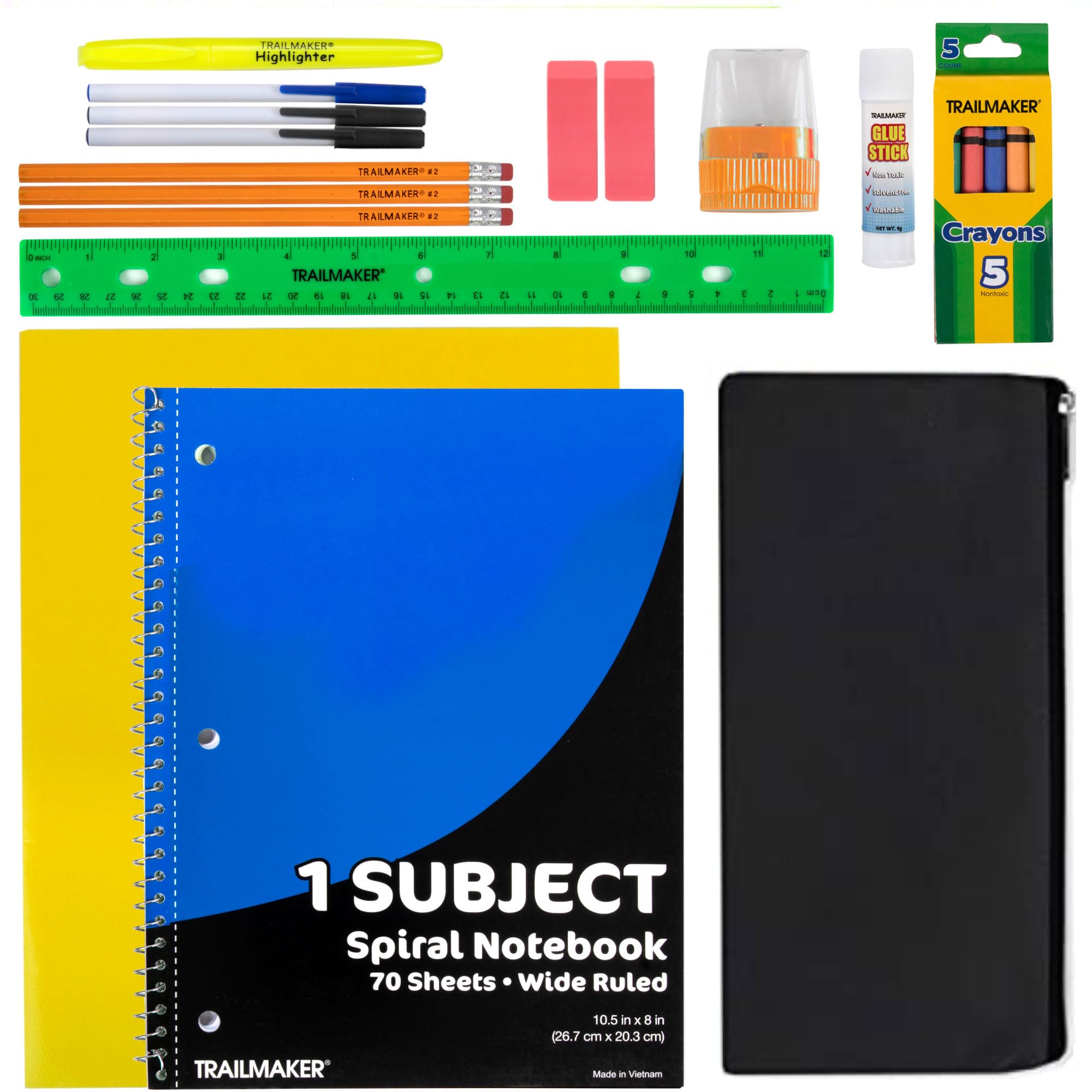 24 Pack Trail Maker 18 Inch Bulk Backpacks with School Supplies - Durable Backpacks for Boys & Girls - Perfect for School, Travel, Camping & Outdoor Adventures